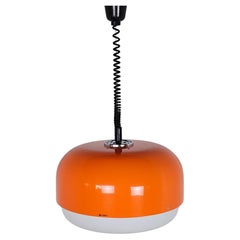 Rare XXL Orange Guzzini Medusa Pendant Light