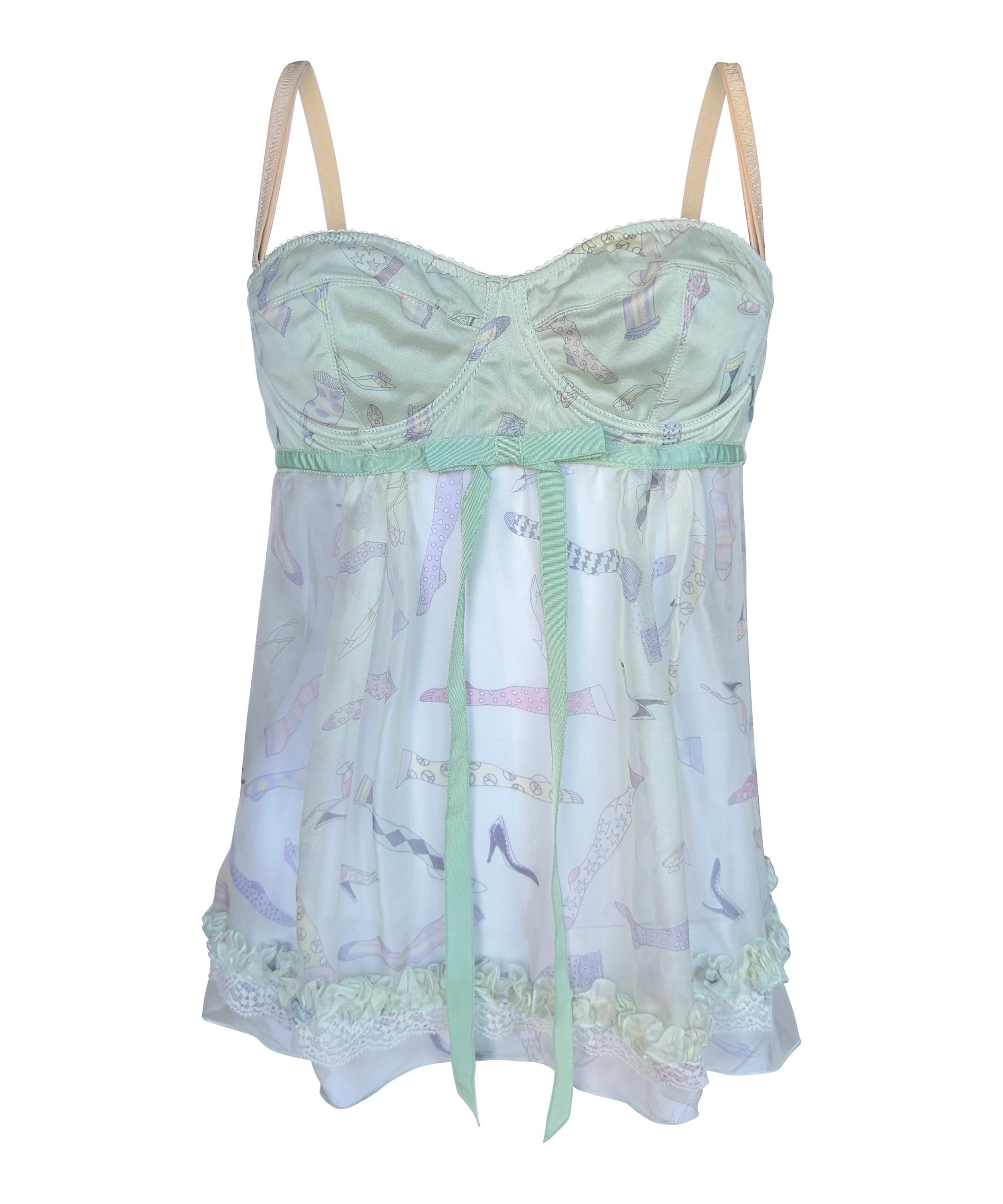 Rare Y2K  Dreamy Dolce and Gabbana top   silk bustier  For Sale