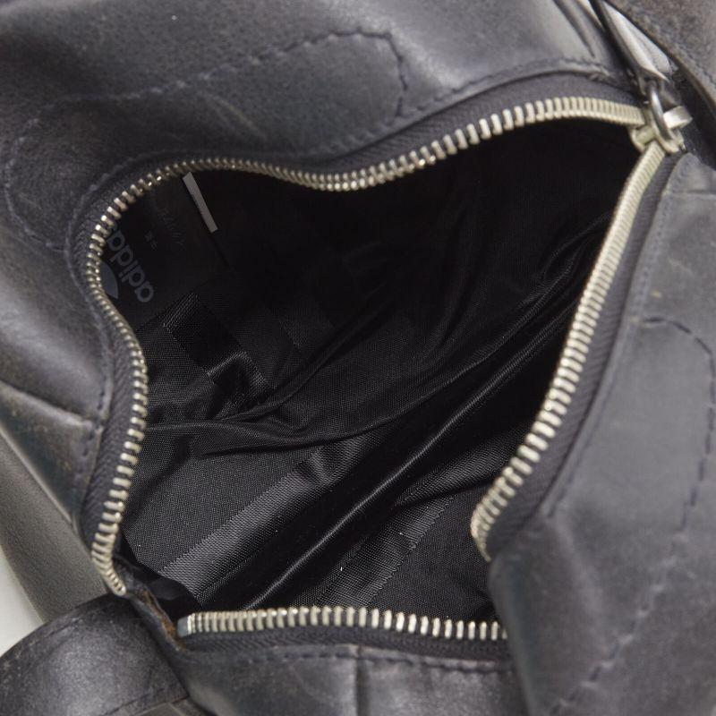 rare Y3 YOHJI YAMAMOTO ADIDAS volleyball distressed leather crossbody bag For Sale 7