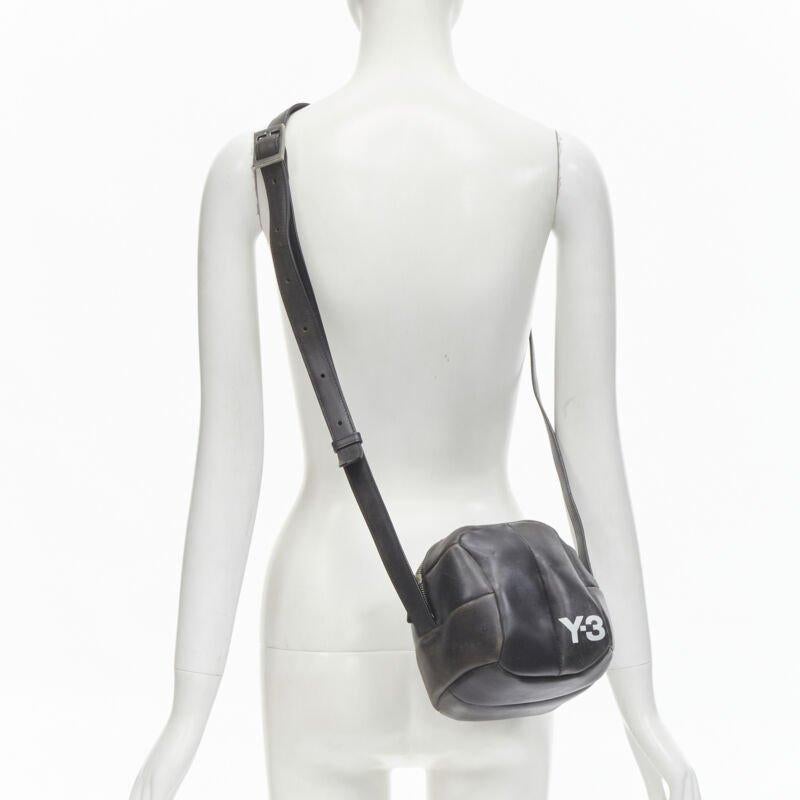 rare Y3 YOHJI YAMAMOTO ADIDAS volleyball distressed leather crossbody bag
Reference: ANWU/A00912
Brand: Y3
Designer: Yohji Yamamoto
Material: Leather
Color: Black
Pattern: Solid
Closure: Zip
Lining:  Fabric
Made in: Italy

CONDITION:
Condition: