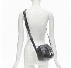 rare Y3 YOHJI YAMAMOTO ADIDAS volleyball distressed leather crossbody bag