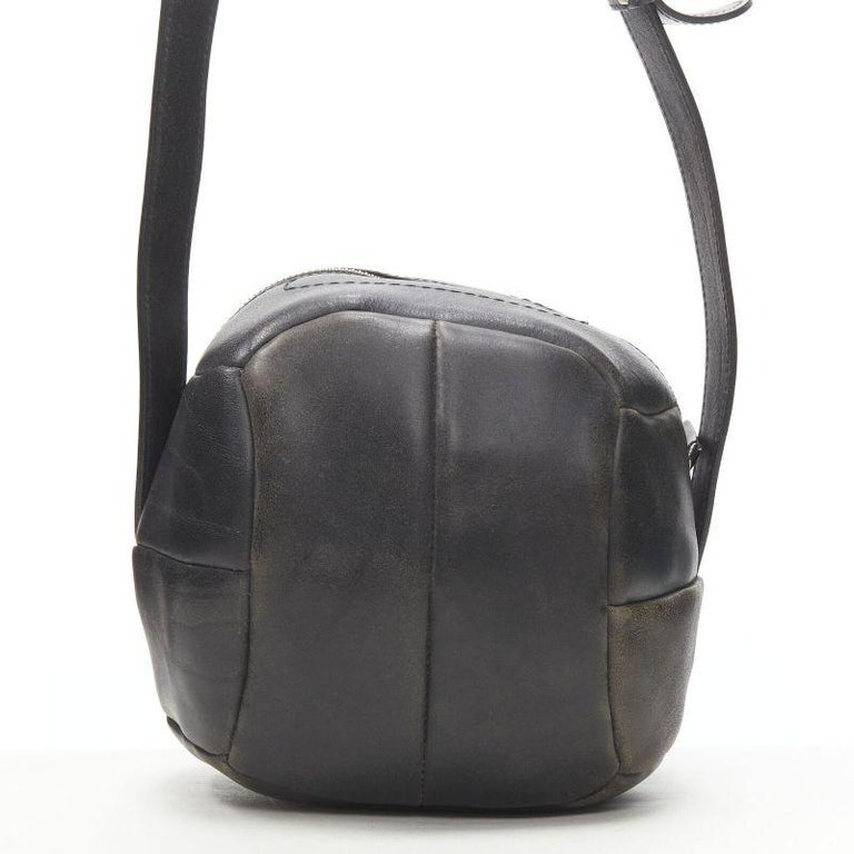 rare Y3 YOHJI YAMAMOTO ADIDAS volleyball distressed leather crossbody