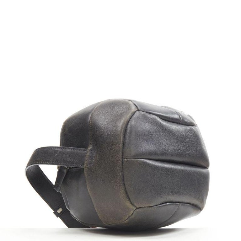 rare Y3 YOHJI YAMAMOTO ADIDAS volleyball distressed leather crossbody