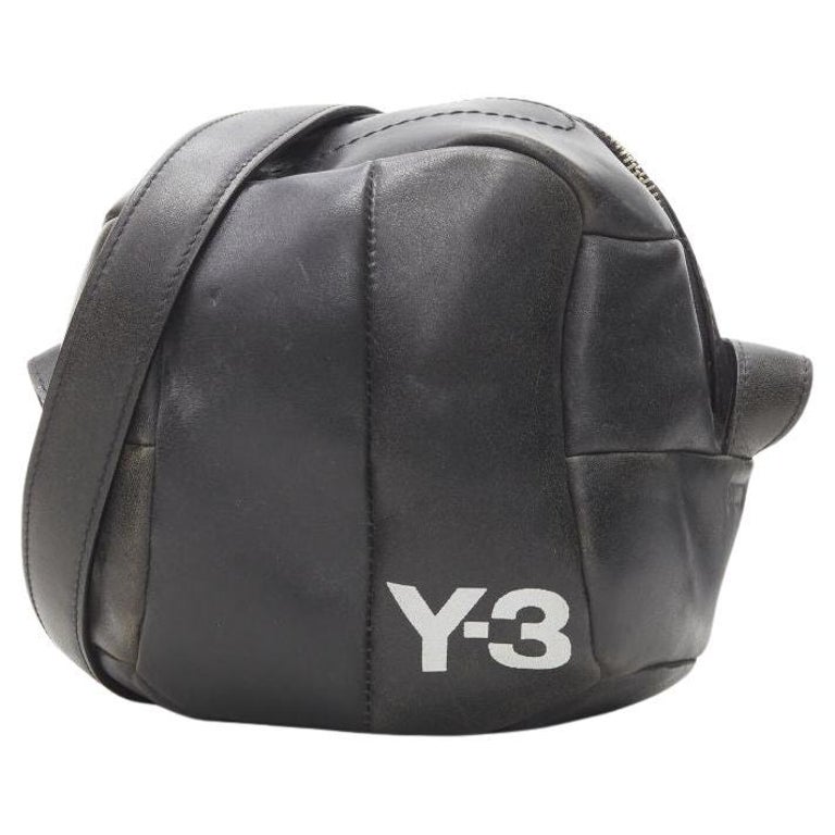 rare Y3 YOHJI YAMAMOTO ADIDAS volleyball distressed leather crossbody bag  For Sale at 1stDibs