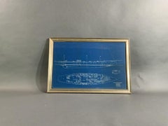 Rare Yachting Blueprint by Hoyt