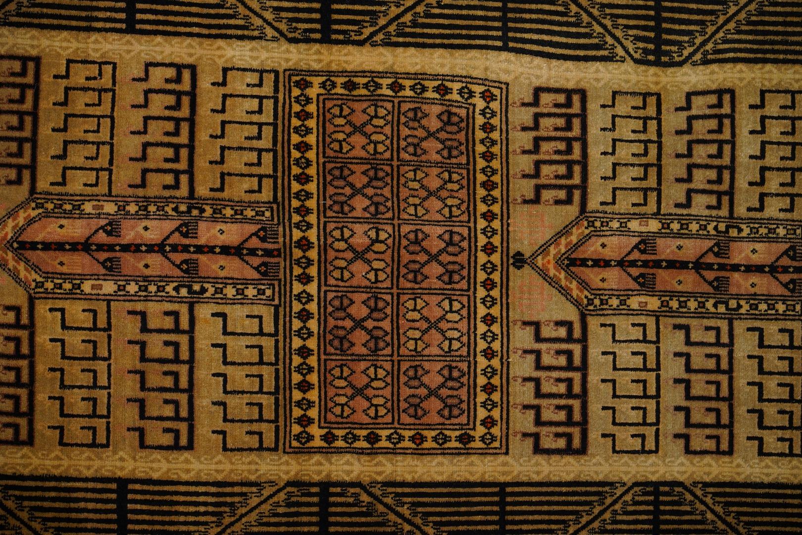 Wool Rare Yazd Tribal Vintage Semi Antique  Goat and lambs wool  For Sale