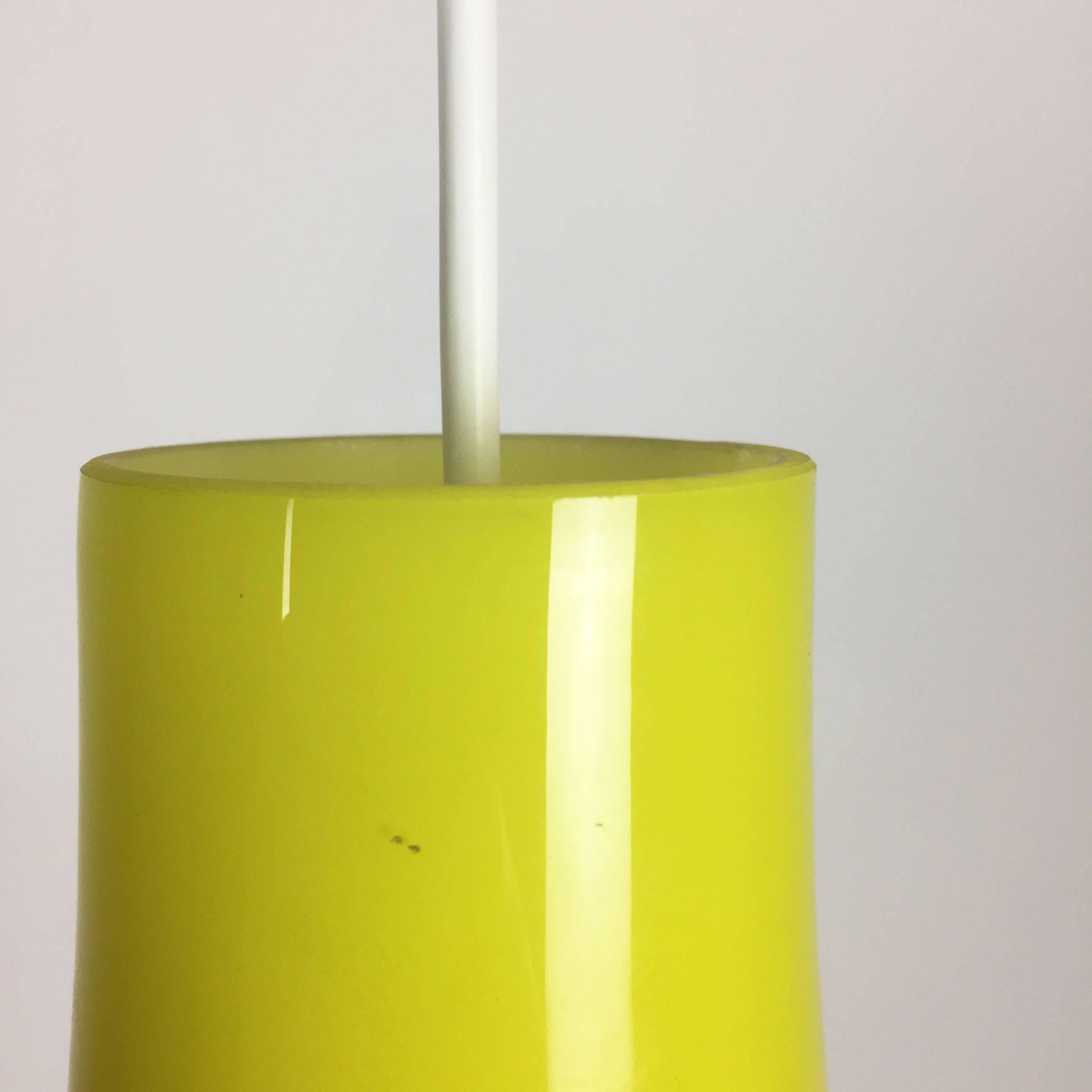 Rare Yellow German Glass Hanging Light Made by Peill & Putzler, Germany, 1970s 1