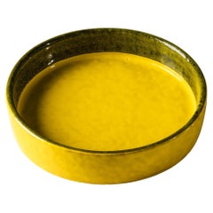 Rare Yellow Glazed Dish by Aldo Londi for Bitossi, Italy, 1960s