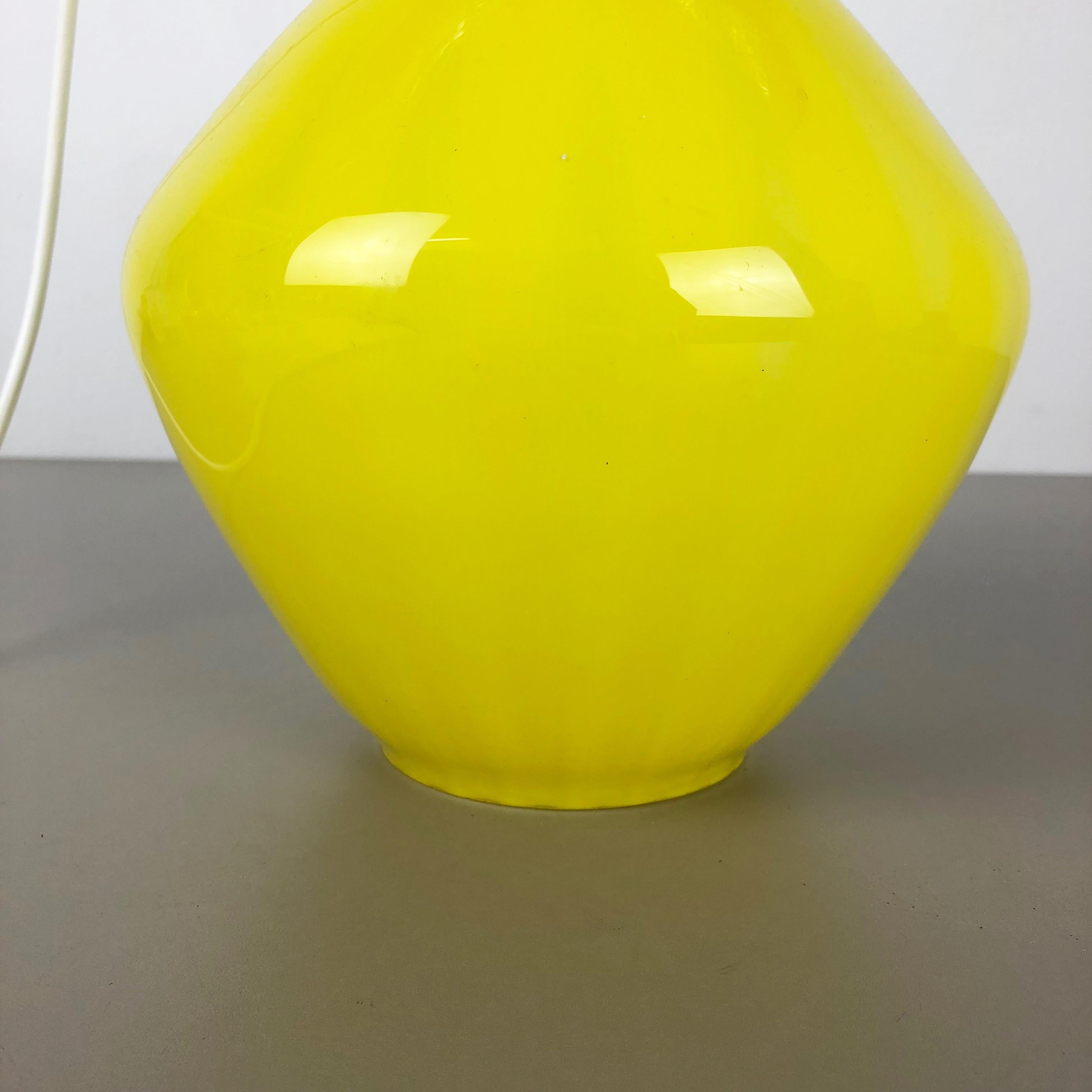 Rare Yellow Murano Glass Hanging Light Stilnovo Style, Italy, 1960s 4