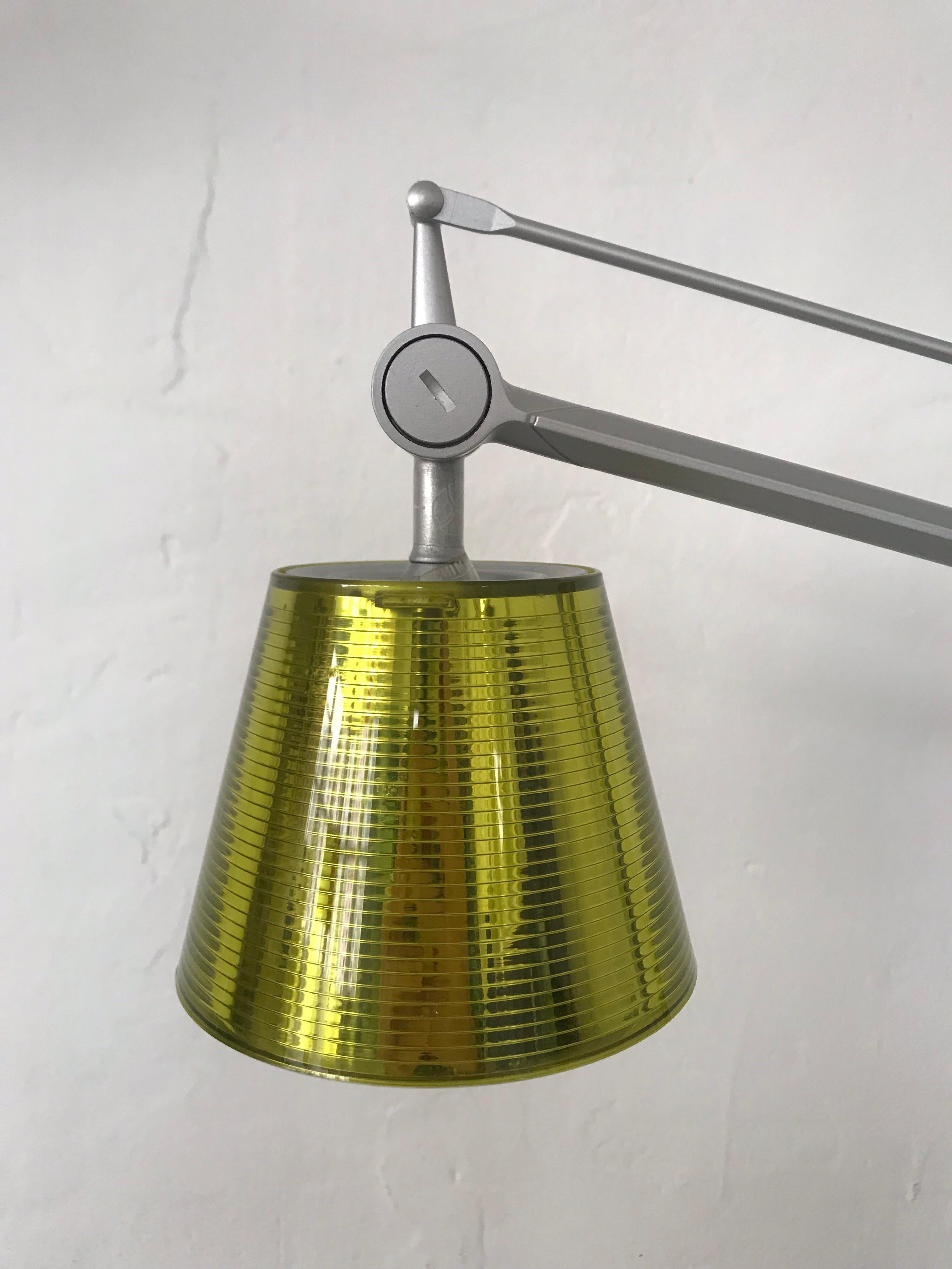 Post-Modern Rare Yellow Philippe Starck Archimoon K Adjustable Desk or Task Lamp for Flos