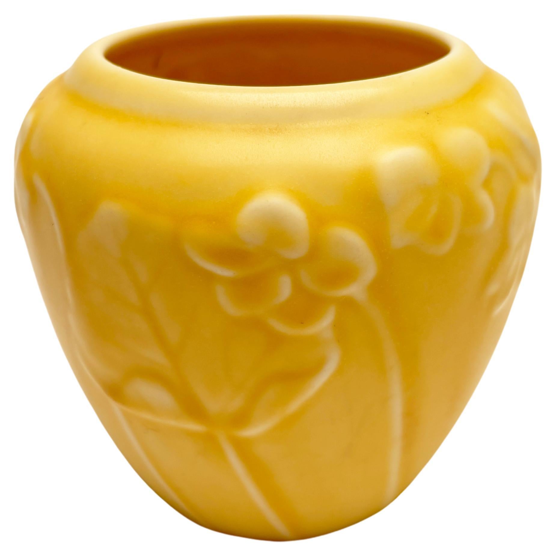 Rare Yellow Rookwood Violets Vase #6432