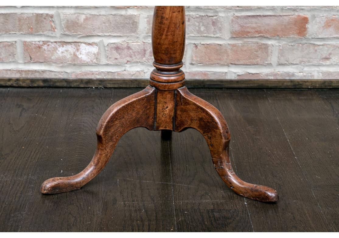 Rare Yew Wood Top Queen Anne Style Wine Table  Ca 1760 For Sale 1
