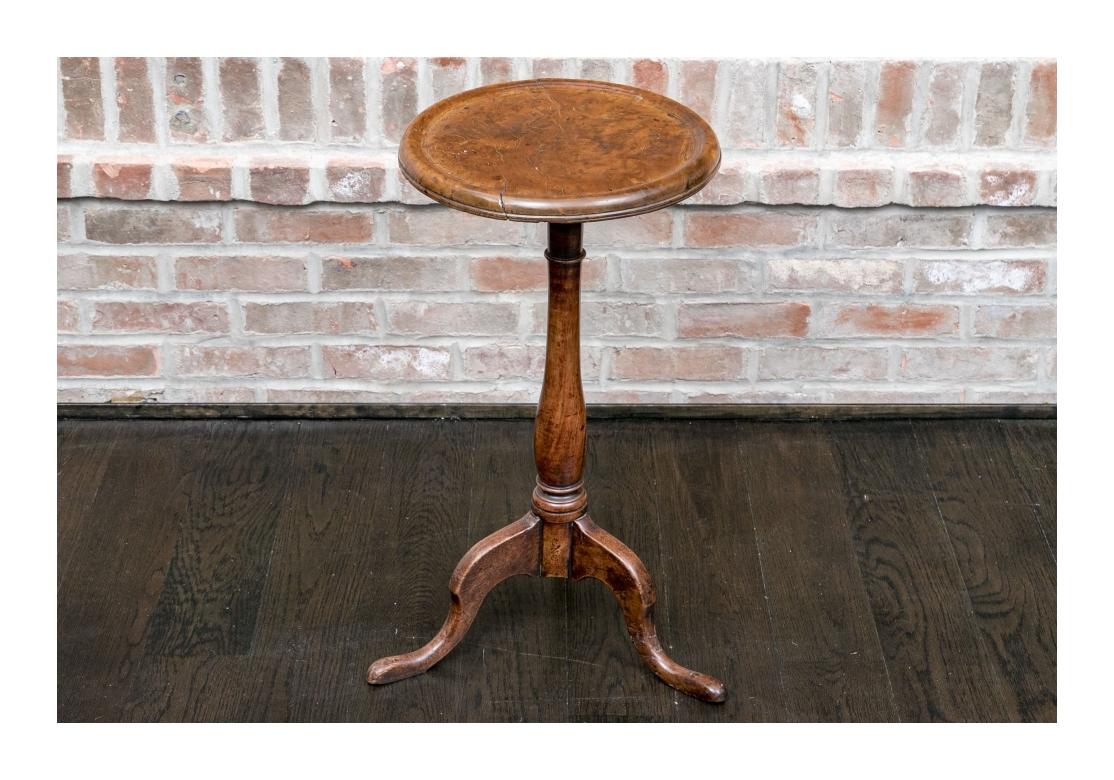 Rare Yew Wood Top Queen Anne Style Wine Table  Ca 1760 For Sale 2