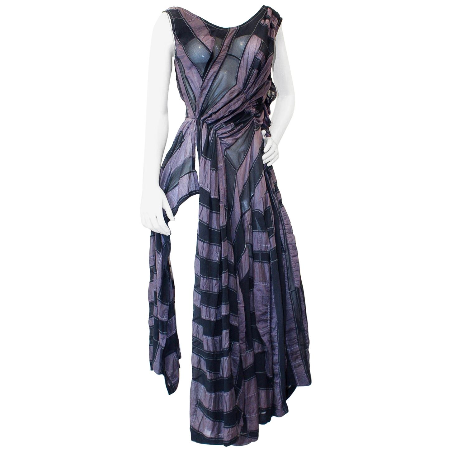 Yohji Yamamoto Asymmetrical Stripe Dress
