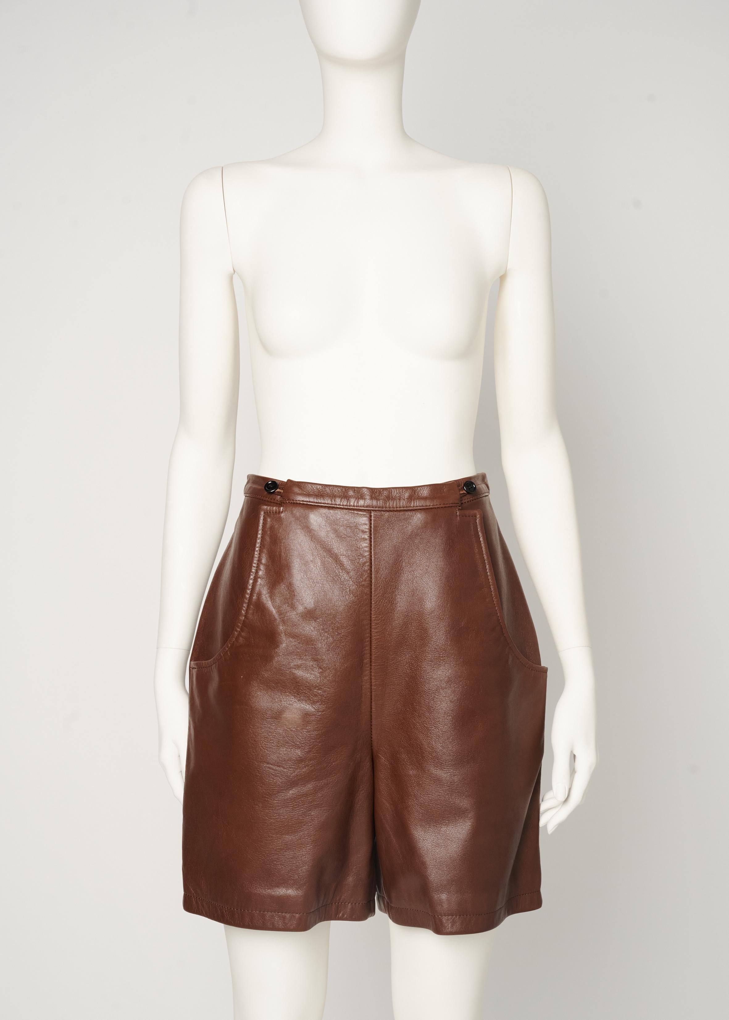 Rare Yohji Yamamoto Runway Leather & Feathers Shorts Suit Ensemble, FW 1991-1992 For Sale 12