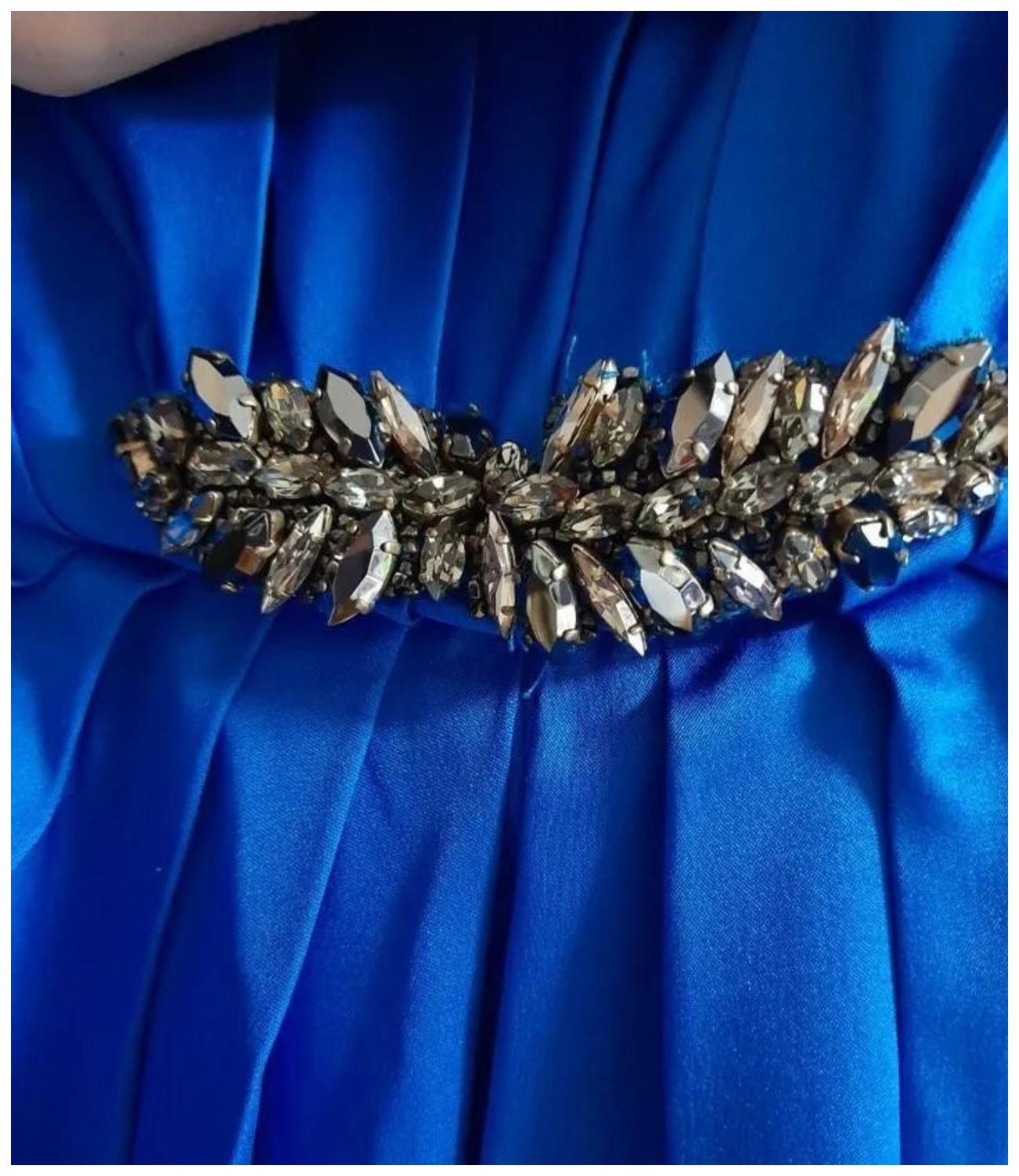 RARE YSL 2012 Saint Laurent Edition Soir Strapless Crystal Silk Dress 6