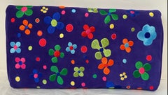 Rare YSL Saint Laurent Purple LOVE Clutch - Jardín Majorelle Edition 70s Style