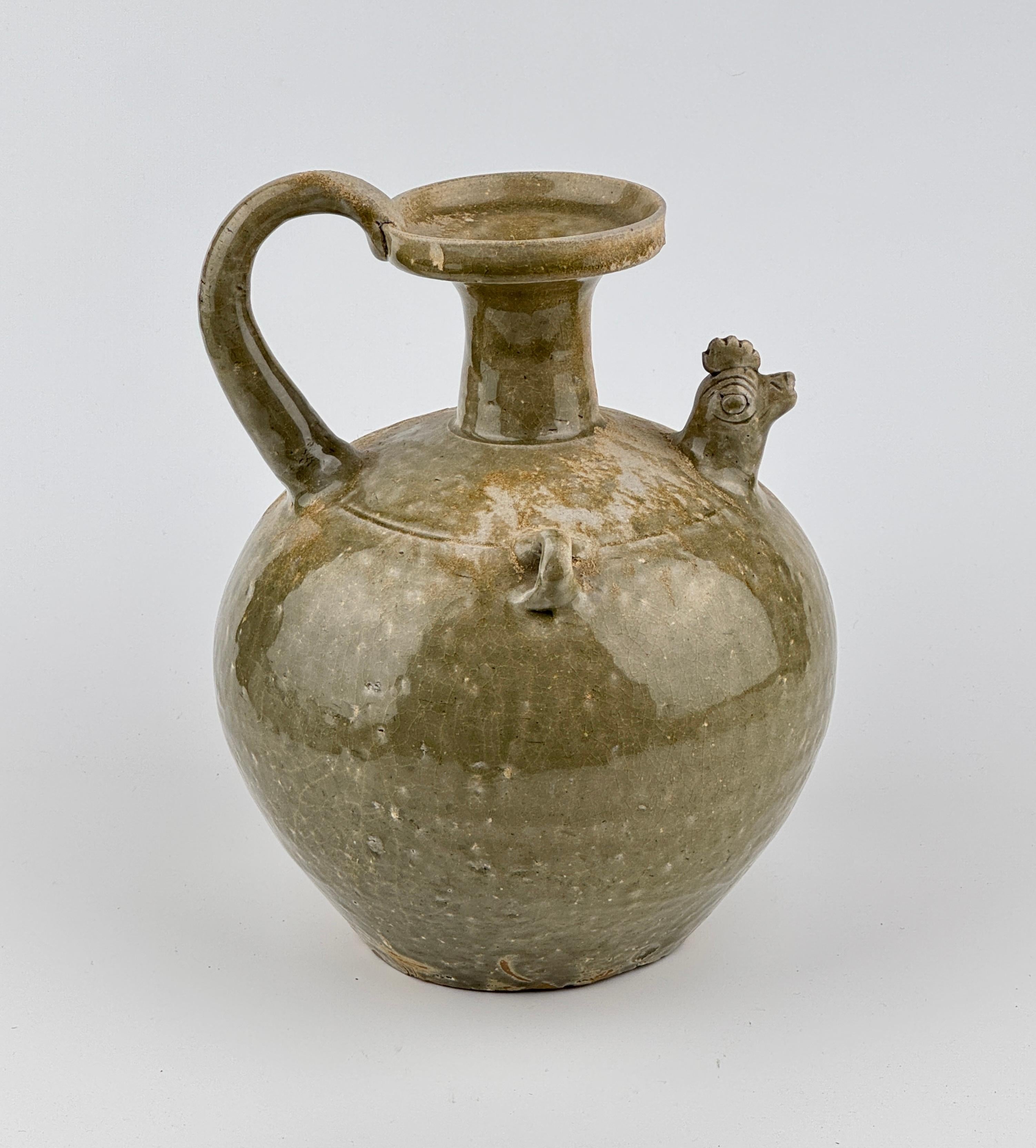 Rare Yue Celadon Chicken-Head Ewer, Jin-Southern Dynasty For Sale 2