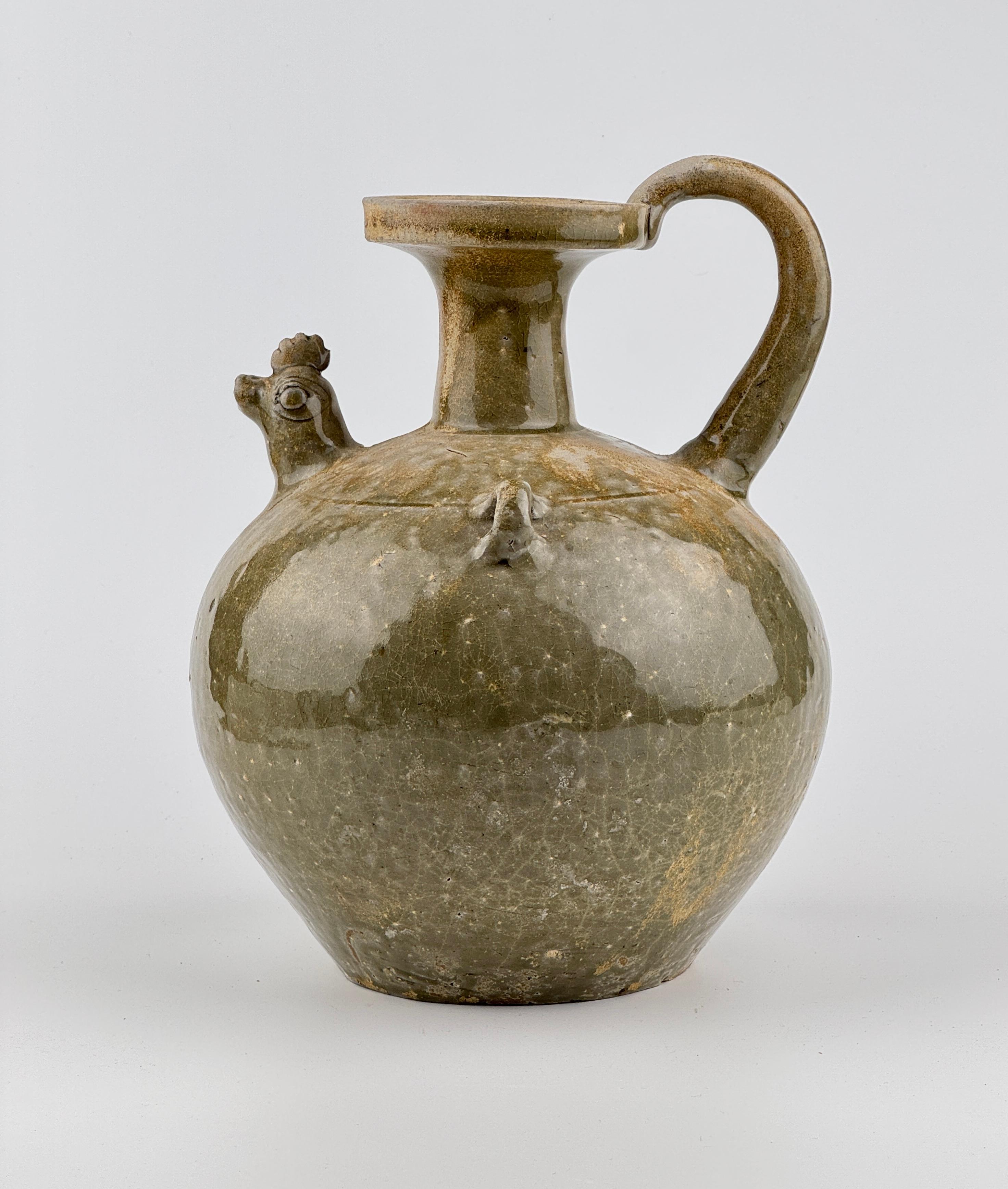 Rare Yue Celadon Chicken-Head Ewer, Jin-Southern Dynasty For Sale 5