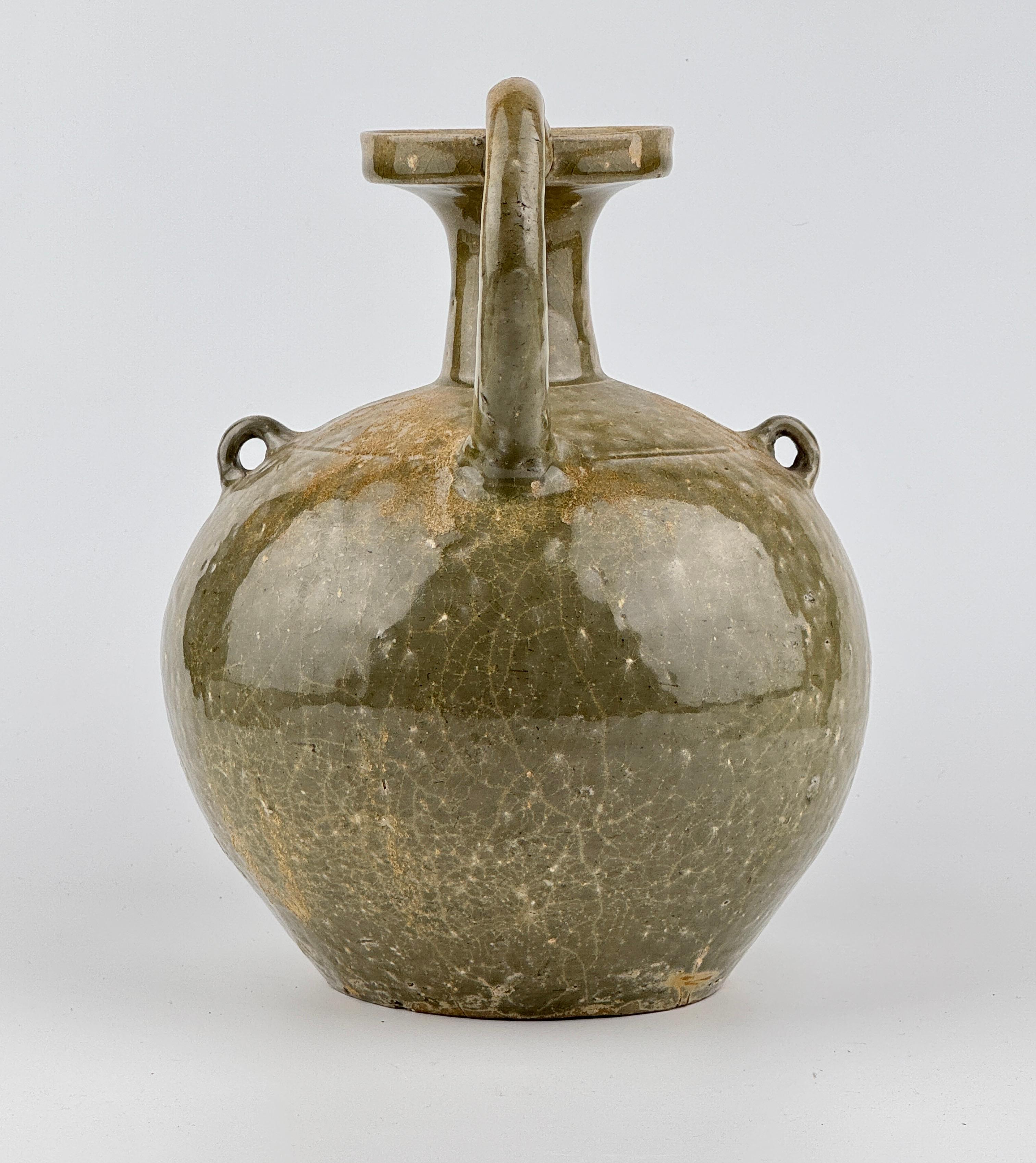 Glazed Rare Yue Celadon Chicken-Head Ewer, Jin-Southern Dynasty For Sale