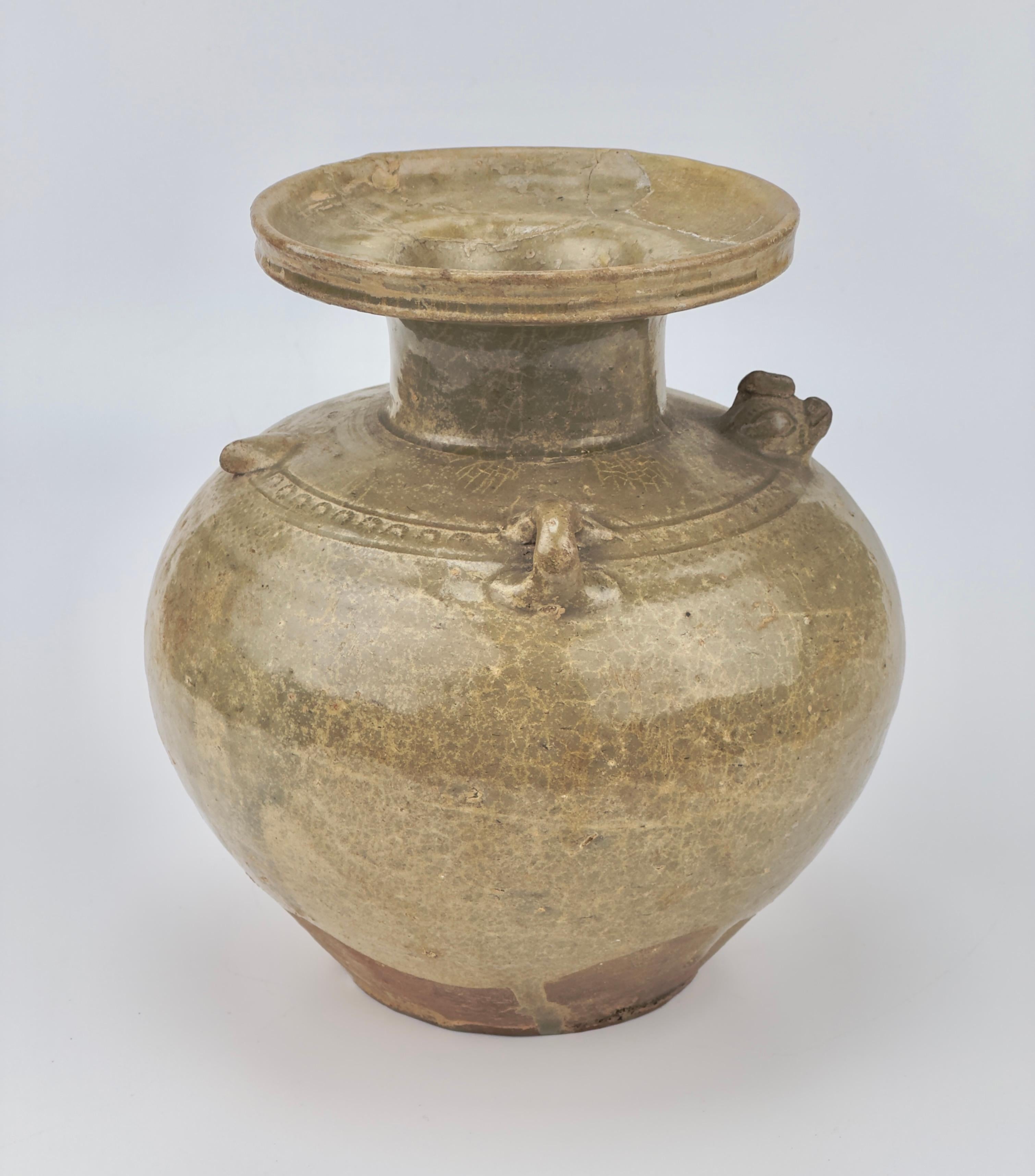 18th Century and Earlier Rare Yue Celadon Chicken-Head Ewer, Jin-Southern Dynasty For Sale