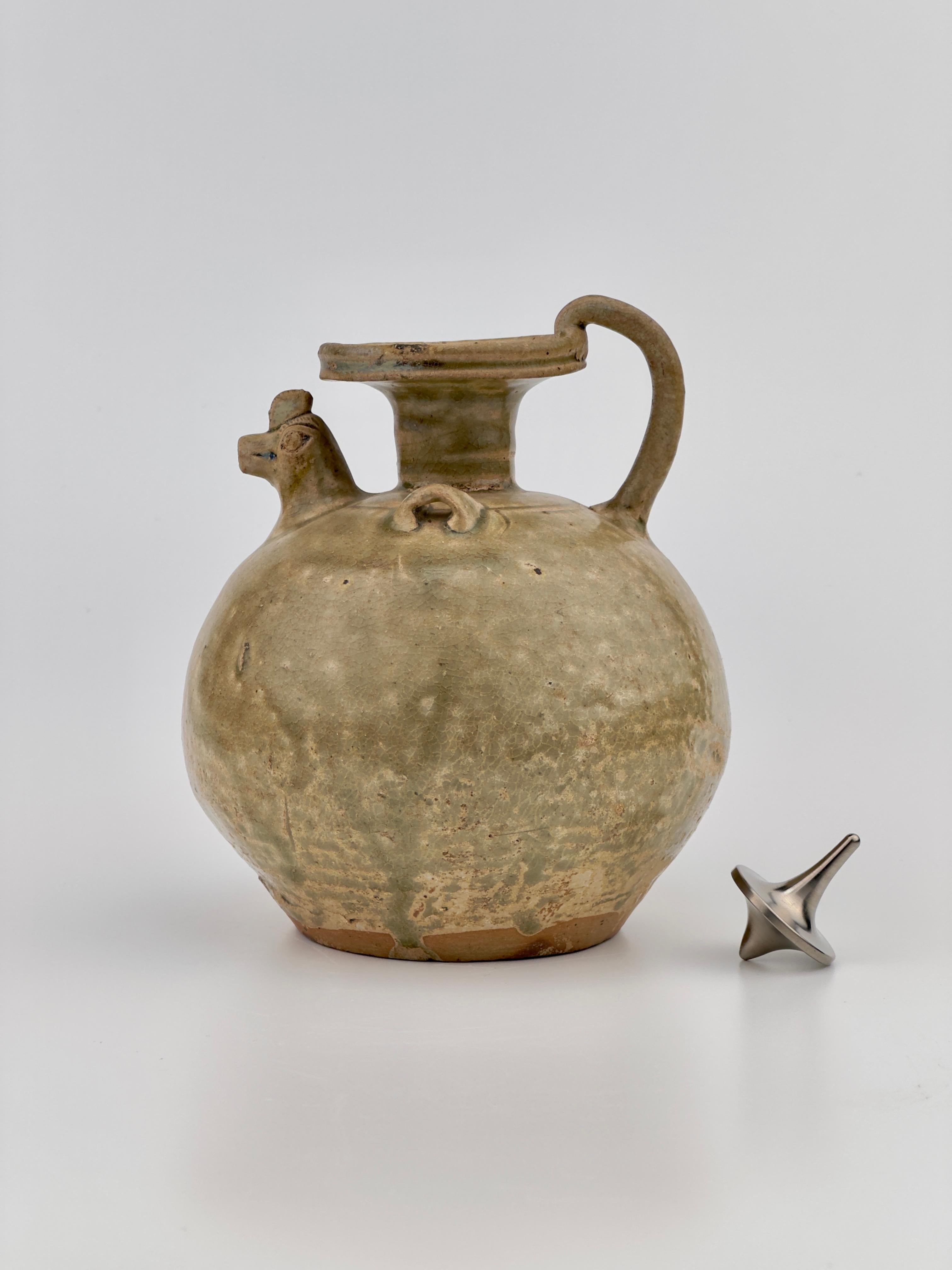 Rare Yue Celadon Chicken-Head Ewer, Jin-Southern Dynasty For Sale 2