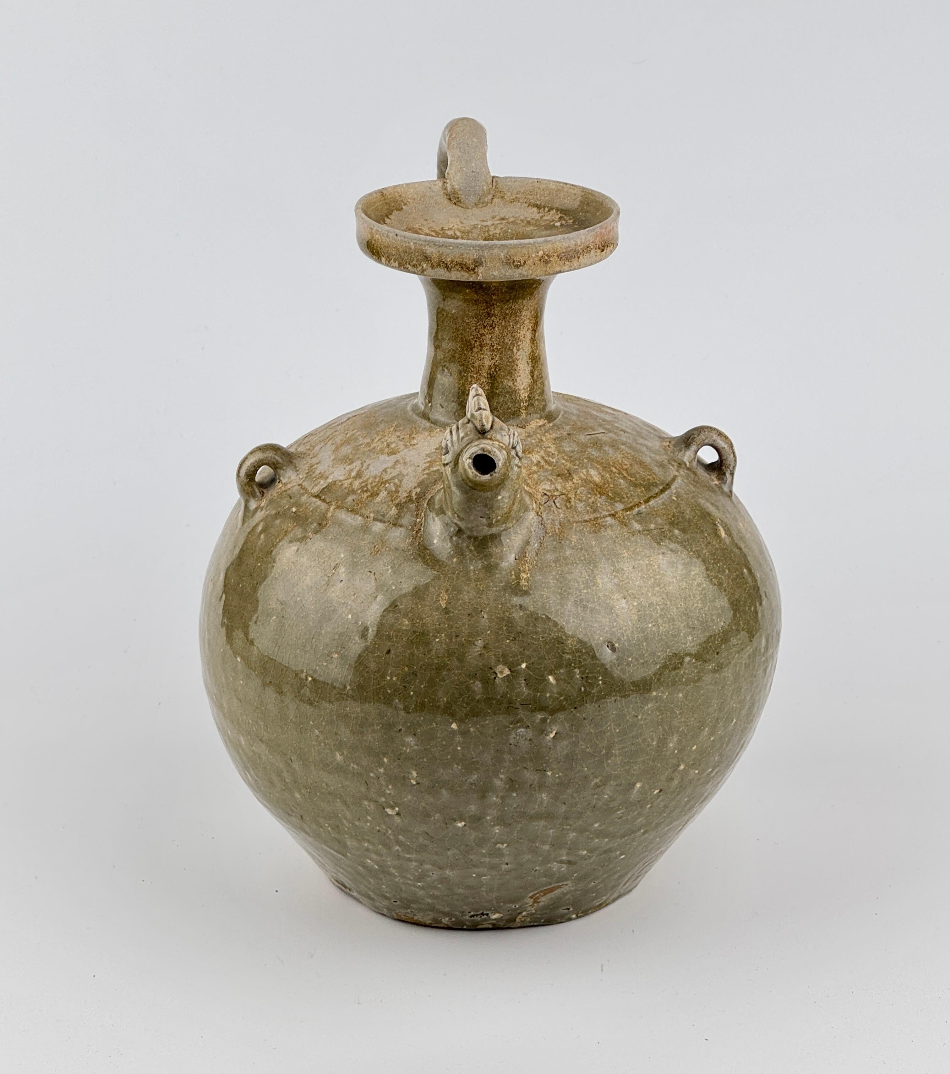 Rare Yue Celadon Chicken-Head Ewer, Jin-Southern Dynasty For Sale 1