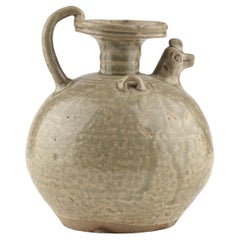 Rare Yue Celadon Chicken-Head Ewer, Jin-Southern Dynasty