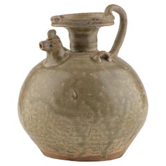 Rare aiguière à tête de poulet en céladon de Yue, Dynastie Jin-Sud