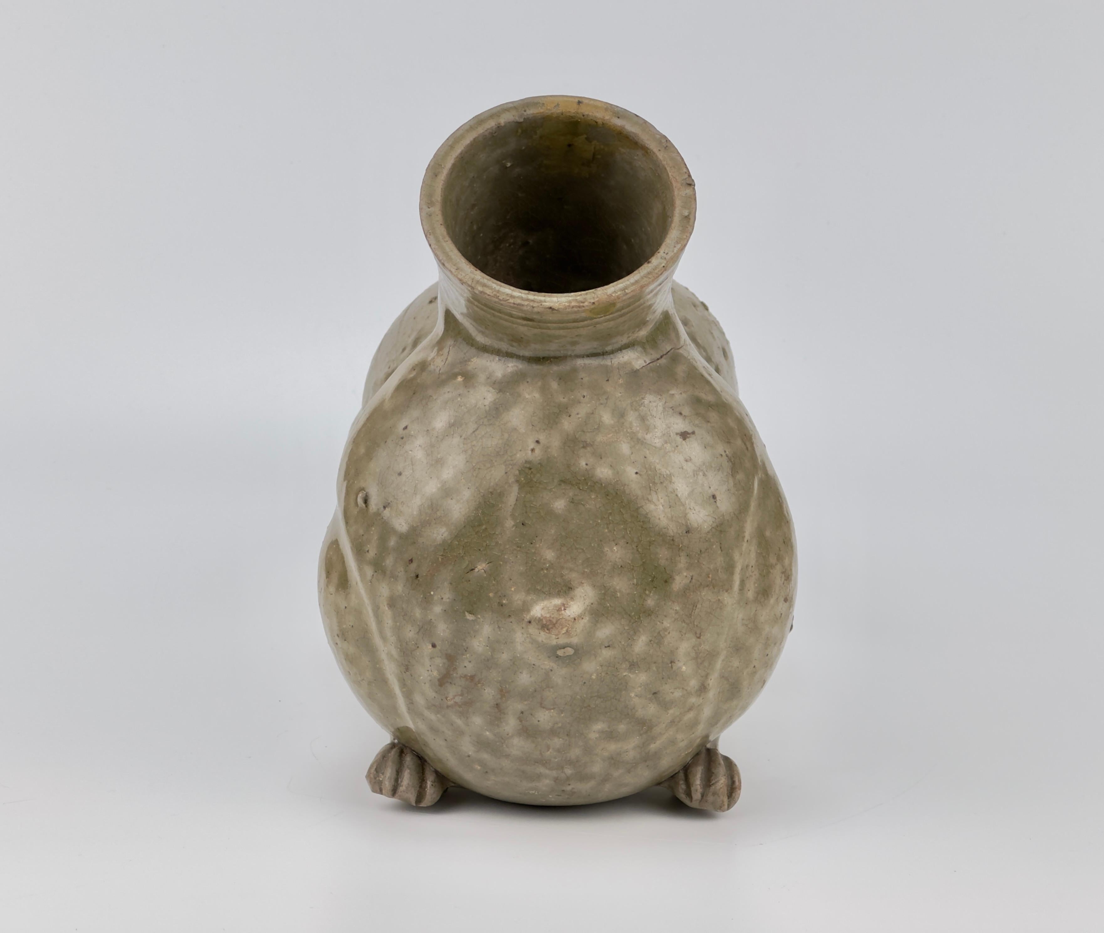 18th Century and Earlier Rare Yue Celadon-Glazed Figural Vessel, Western Jin dynasty (265-420) For Sale