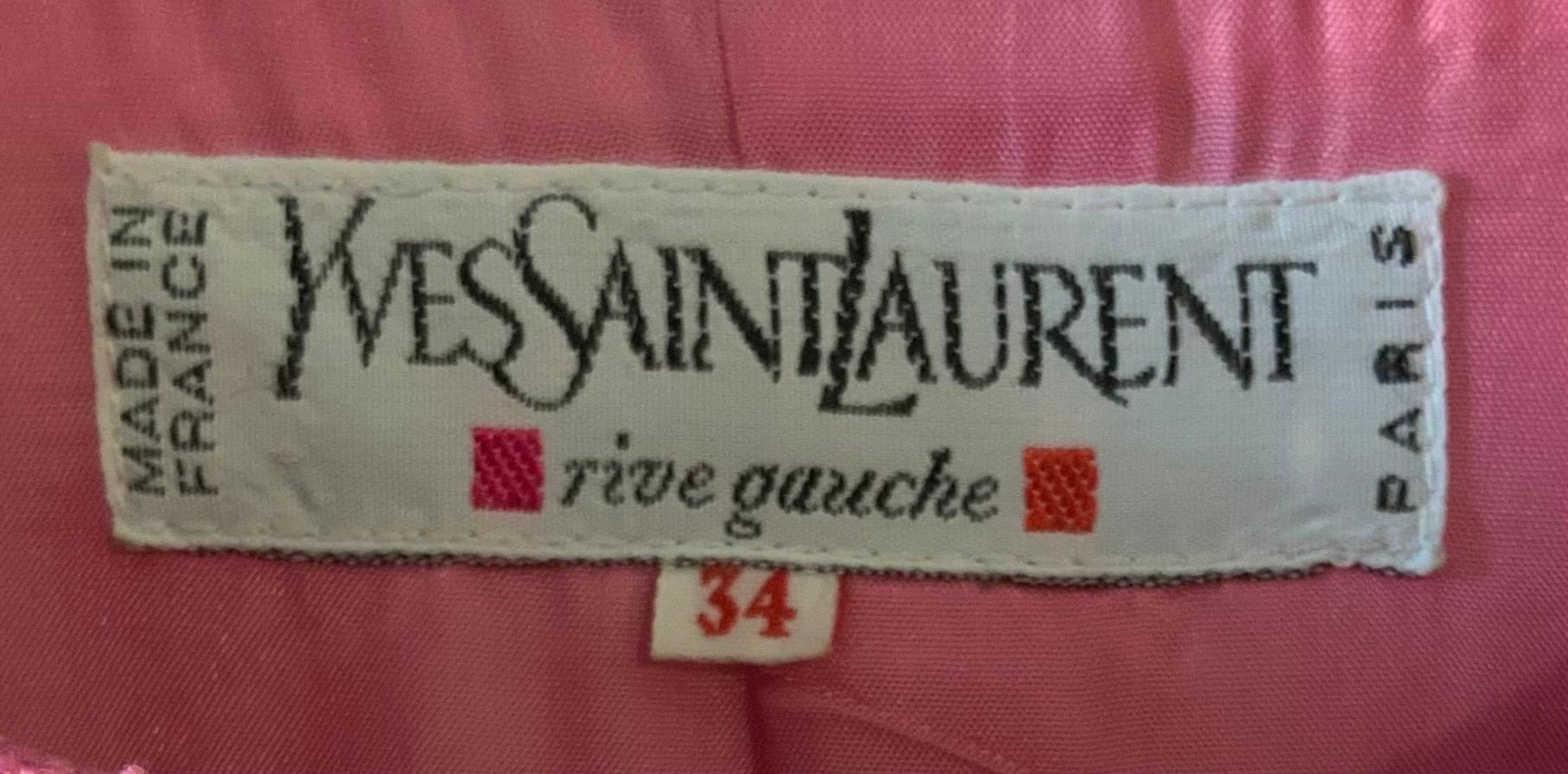 Rare Yves Saint Laurent bubblegum pink sculptured linen jacket, circa 1980s For Sale 8
