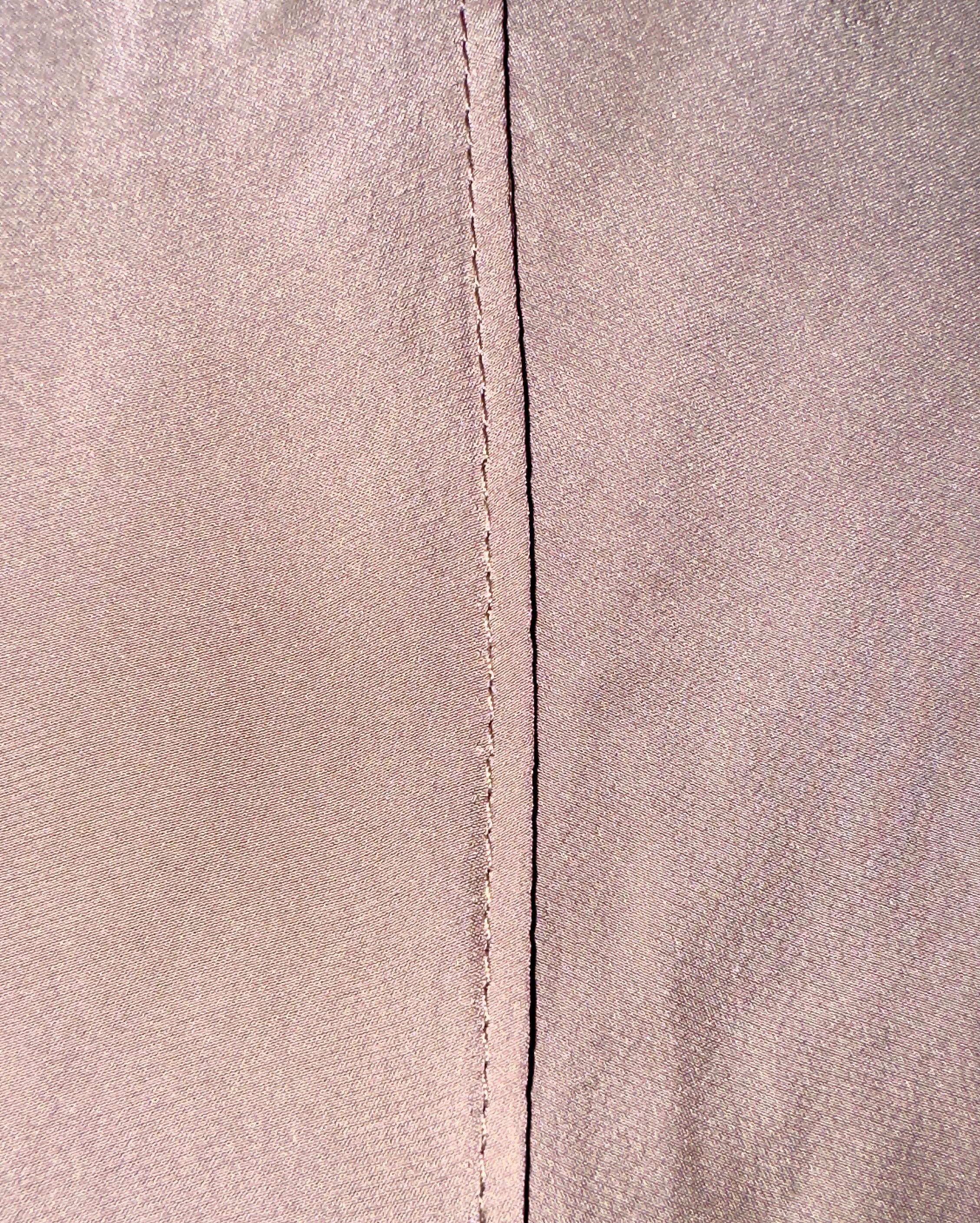 Beige Rare Yves Saint Laurent by Tom Ford 2003 Blush Flower Silk Dress M