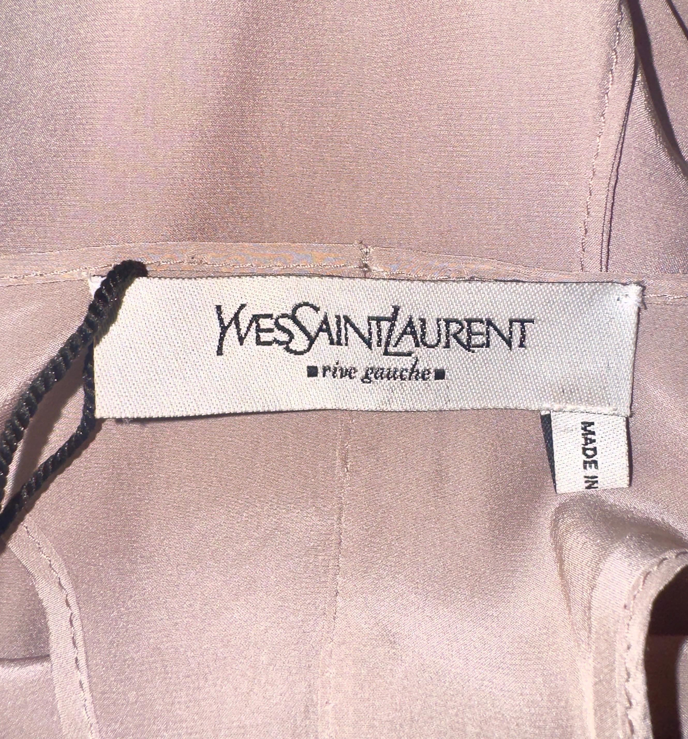 Women's Rare Yves Saint Laurent by Tom Ford 2003 Blush Flower Silk Dress M