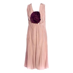 Rare Yves Saint Laurent by Tom Ford 2003 Blush Flower Silk Dress M
