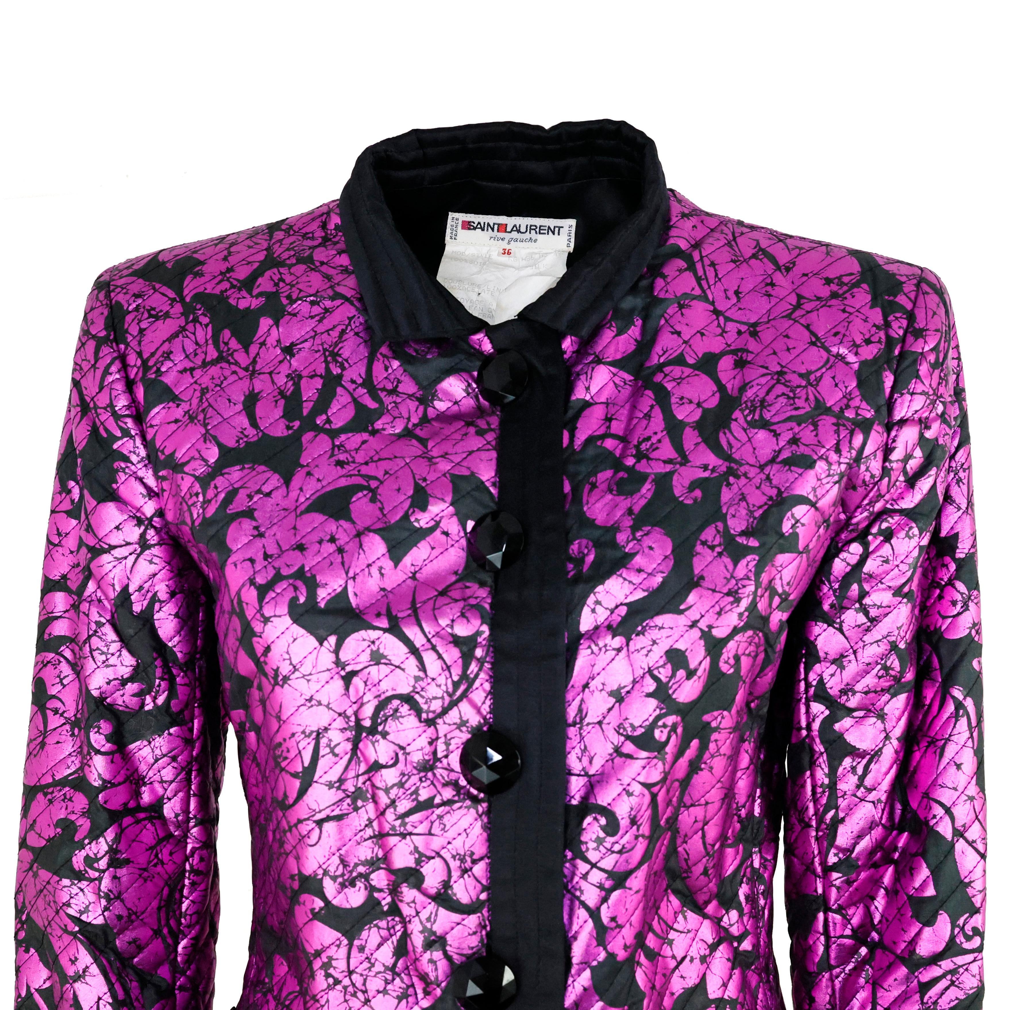 Purple Rare Yves Saint Laurent Chinese Jacket For Sale