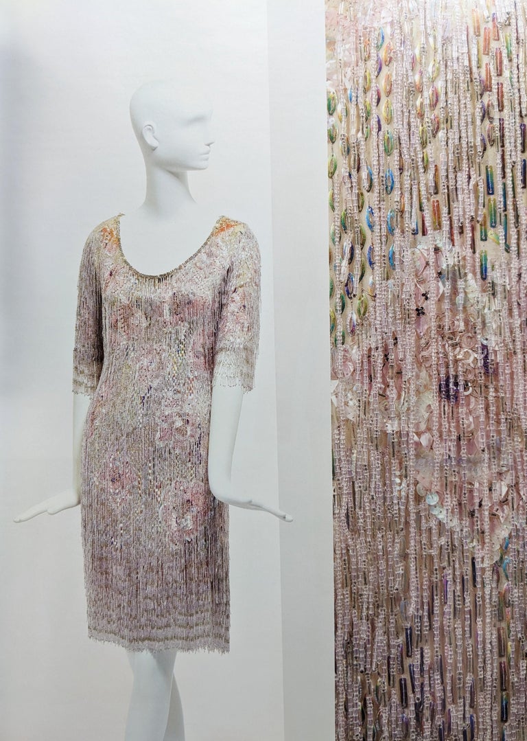 saint laurent beaded dress Yves Saint Laurent Silk Beaded Maxi Dress – Vintage by Misty main image 1