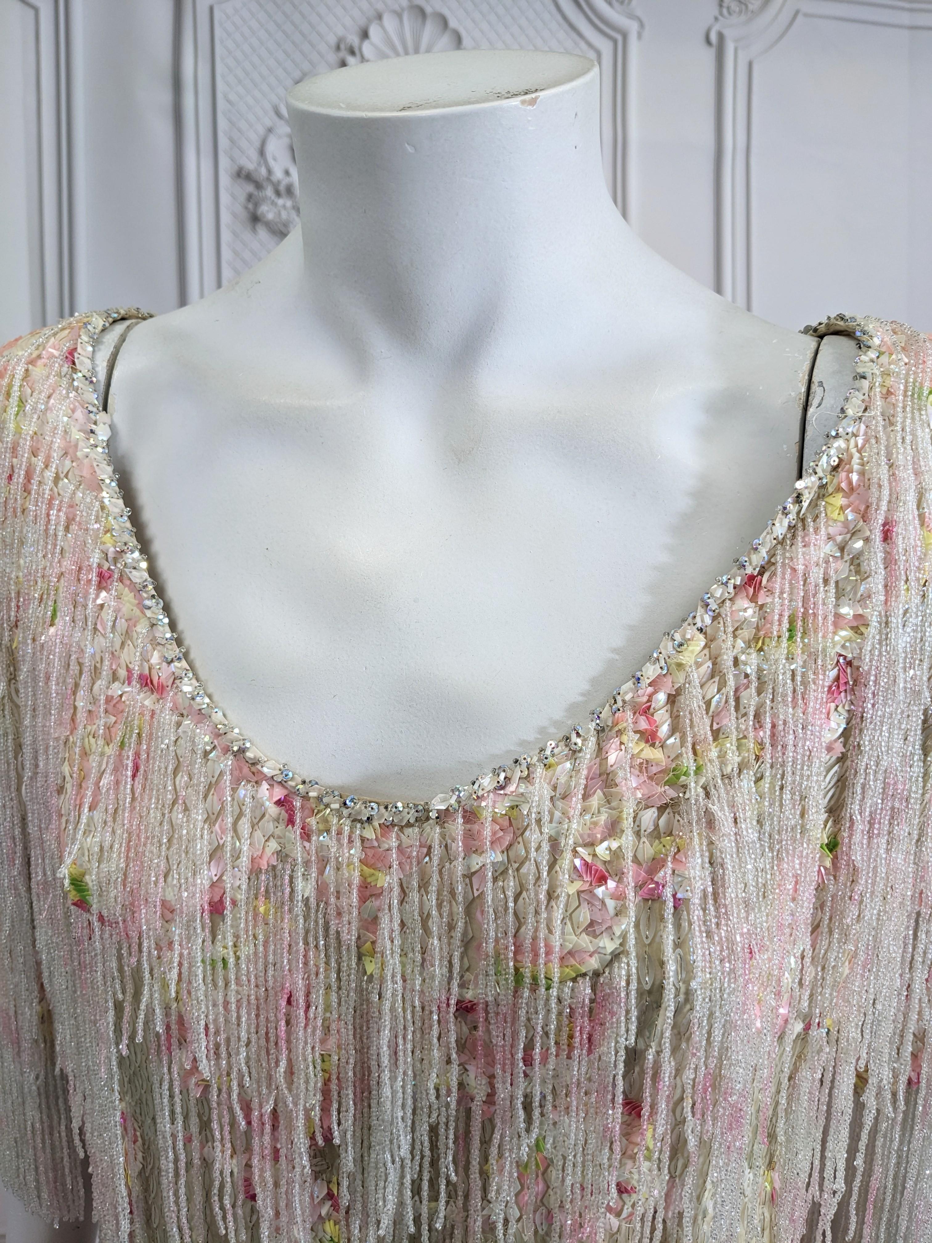 Rare Yves Saint Laurent Haute Couture Beaded Mini, 1969  In Good Condition For Sale In New York, NY