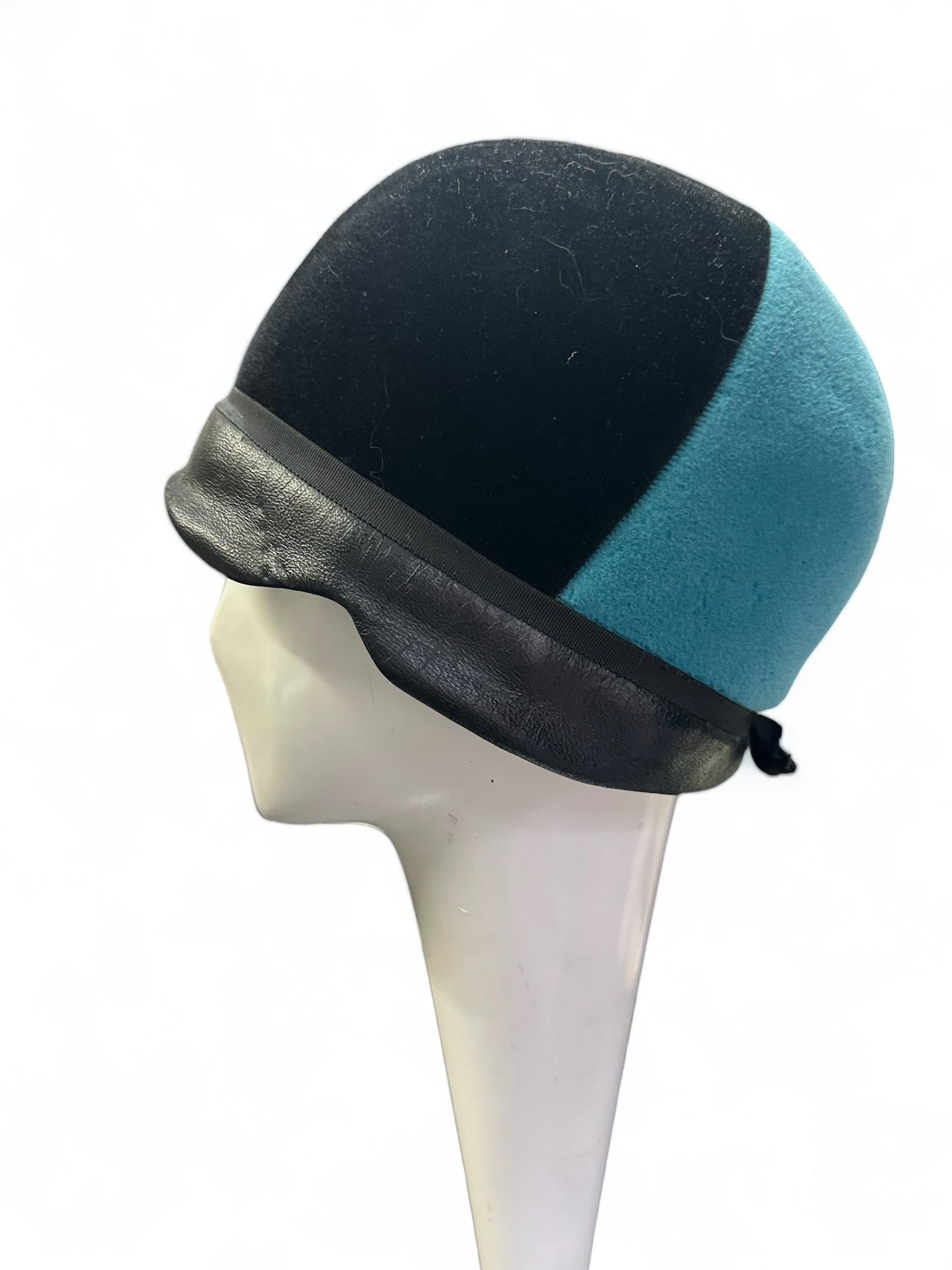 Women's or Men's Rare Yves Saint Laurent 'Mondrian' Helmet Hat, 1965 For Sale