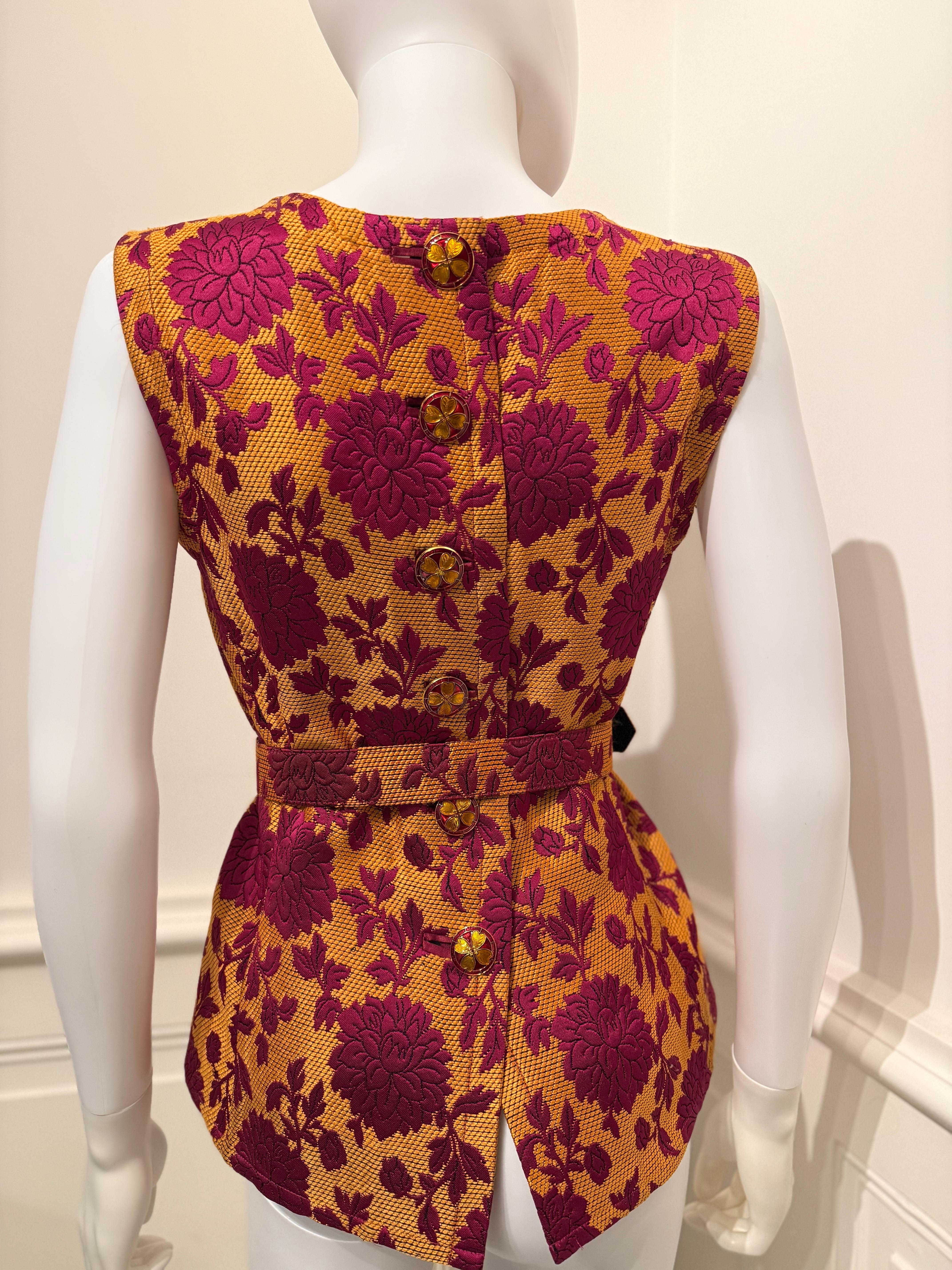 da uomo o donna Raro Yves Saint Laurent Rive Gauche A/I 1992/1993 Top/gilet documentato in passerella in vendita