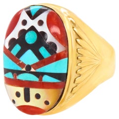 Vintage Rare Zuni Gold Ring