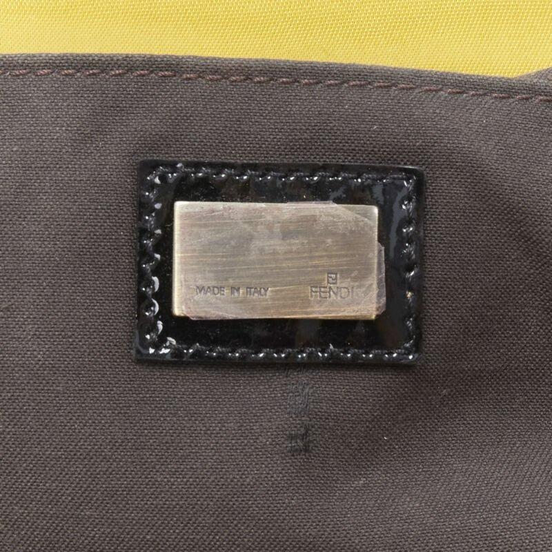 rareFENDI Borsa brown striped velvet Barocco buckle satchel bag 6
