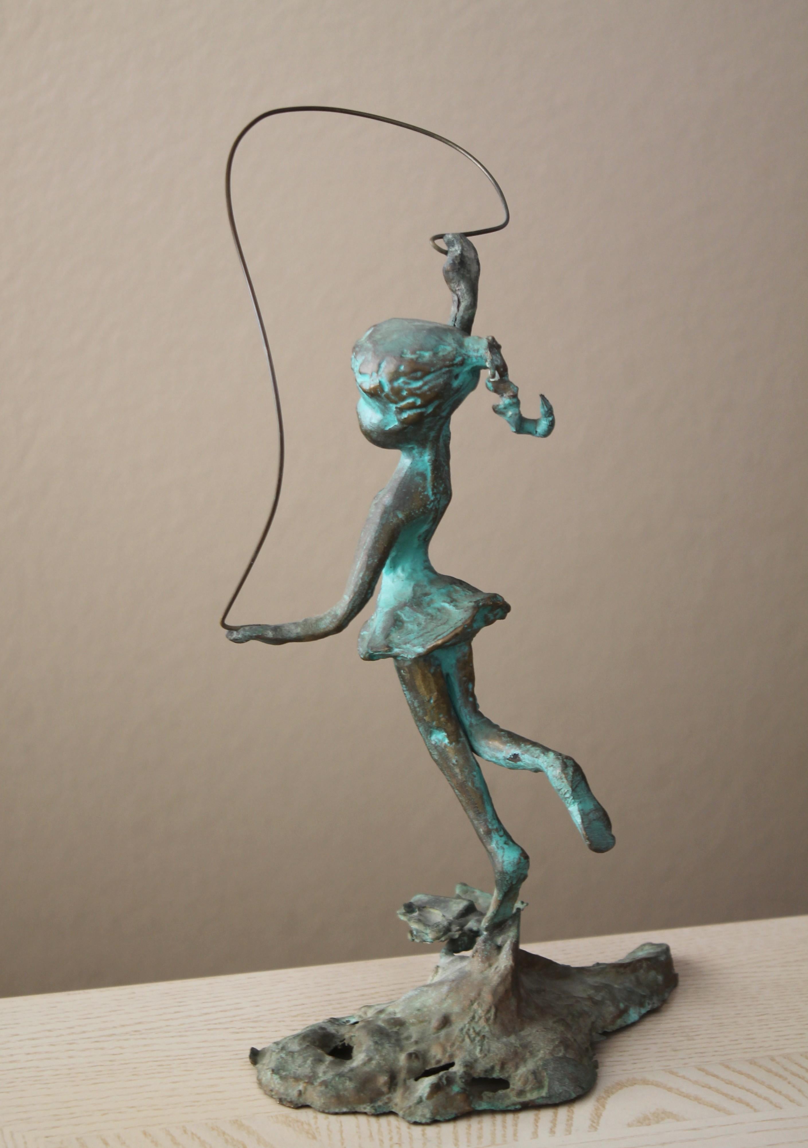 American Rare! Girl Jump Rope Sculpture  Cranbrook Ind. Bronze Raymor Malcolm Moran 1956 For Sale