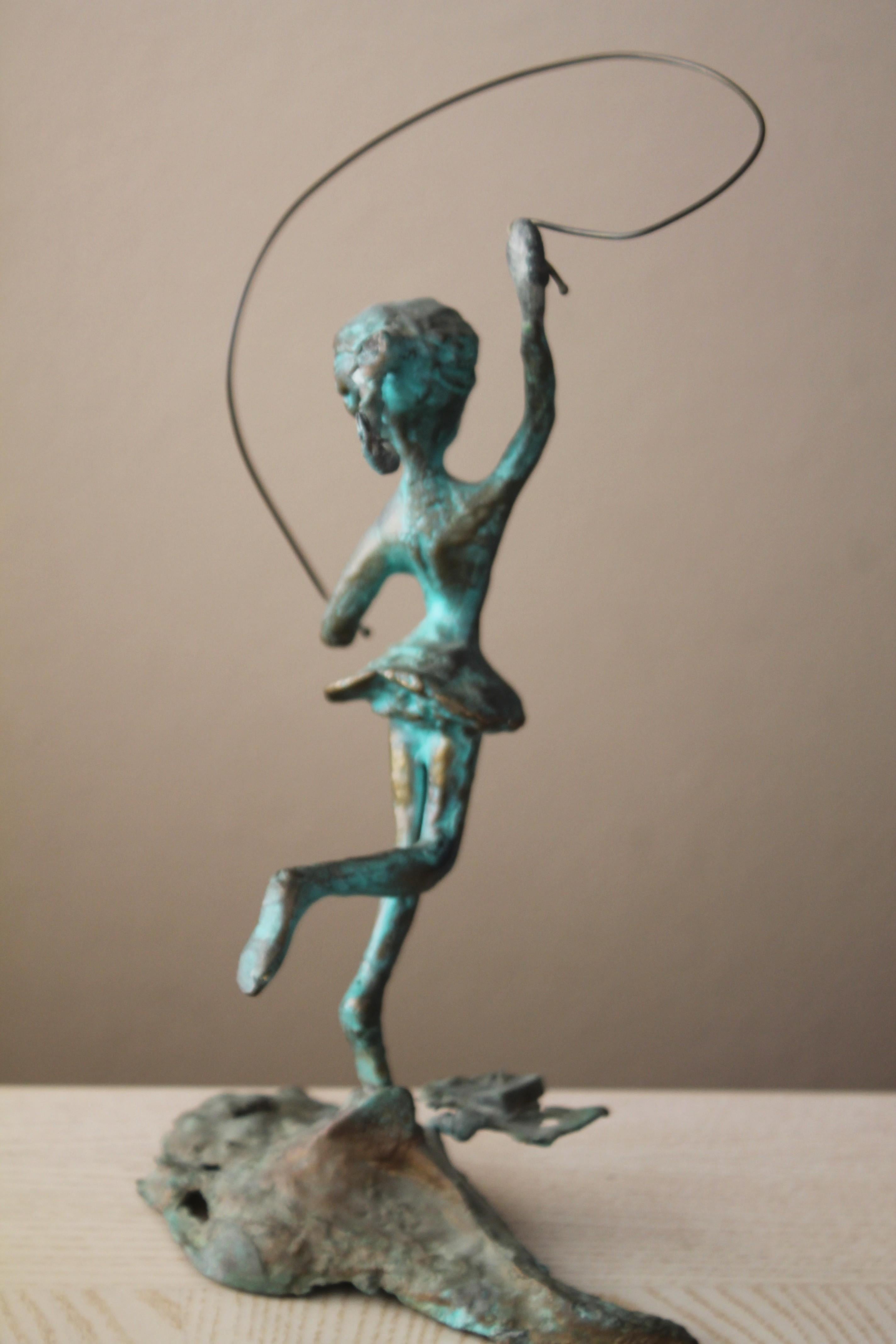 Rare ! Sculpture de corde à sauter pour fille  Cranbrook Ind. Bronze Raymor Malcolm Moran 1956 Bon état - En vente à Peoria, AZ