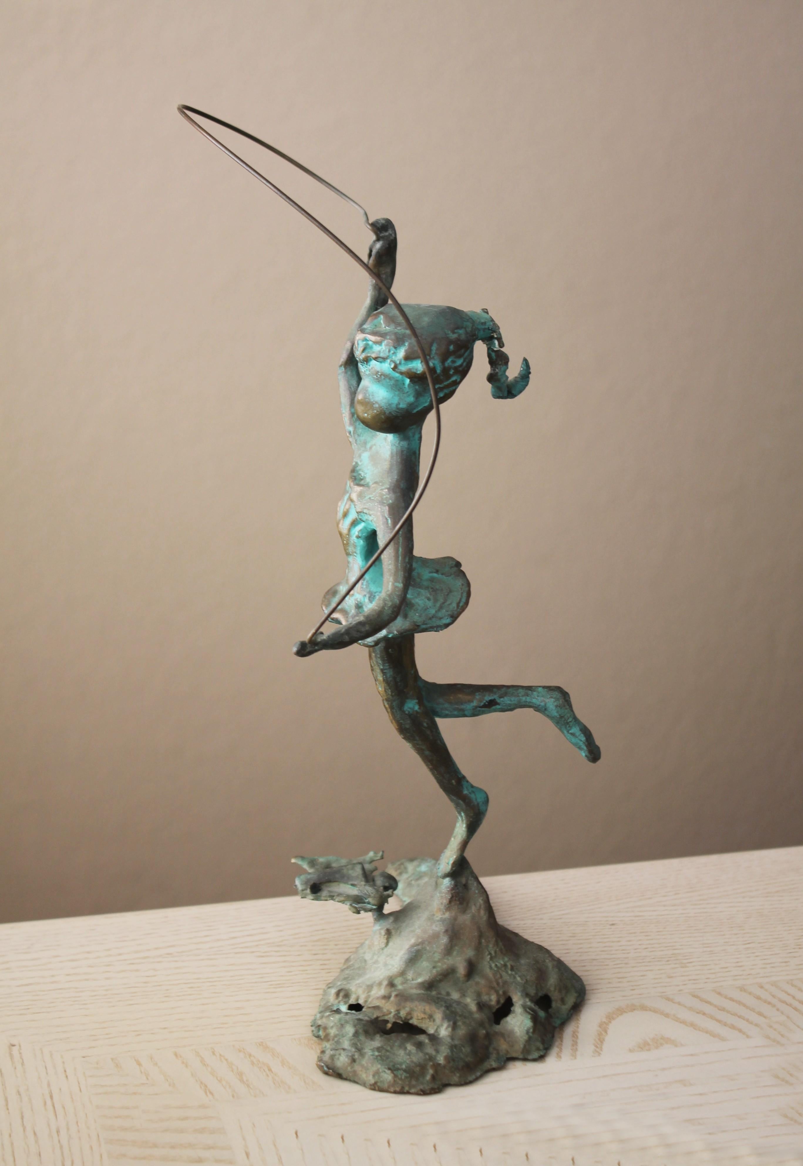 20ième siècle Rare ! Sculpture de corde à sauter pour fille  Cranbrook Ind. Bronze Raymor Malcolm Moran 1956 en vente