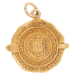 Rarely seen 14 Karat Yellow Gold 1920 Yale Junior Promenade Committee Charm 