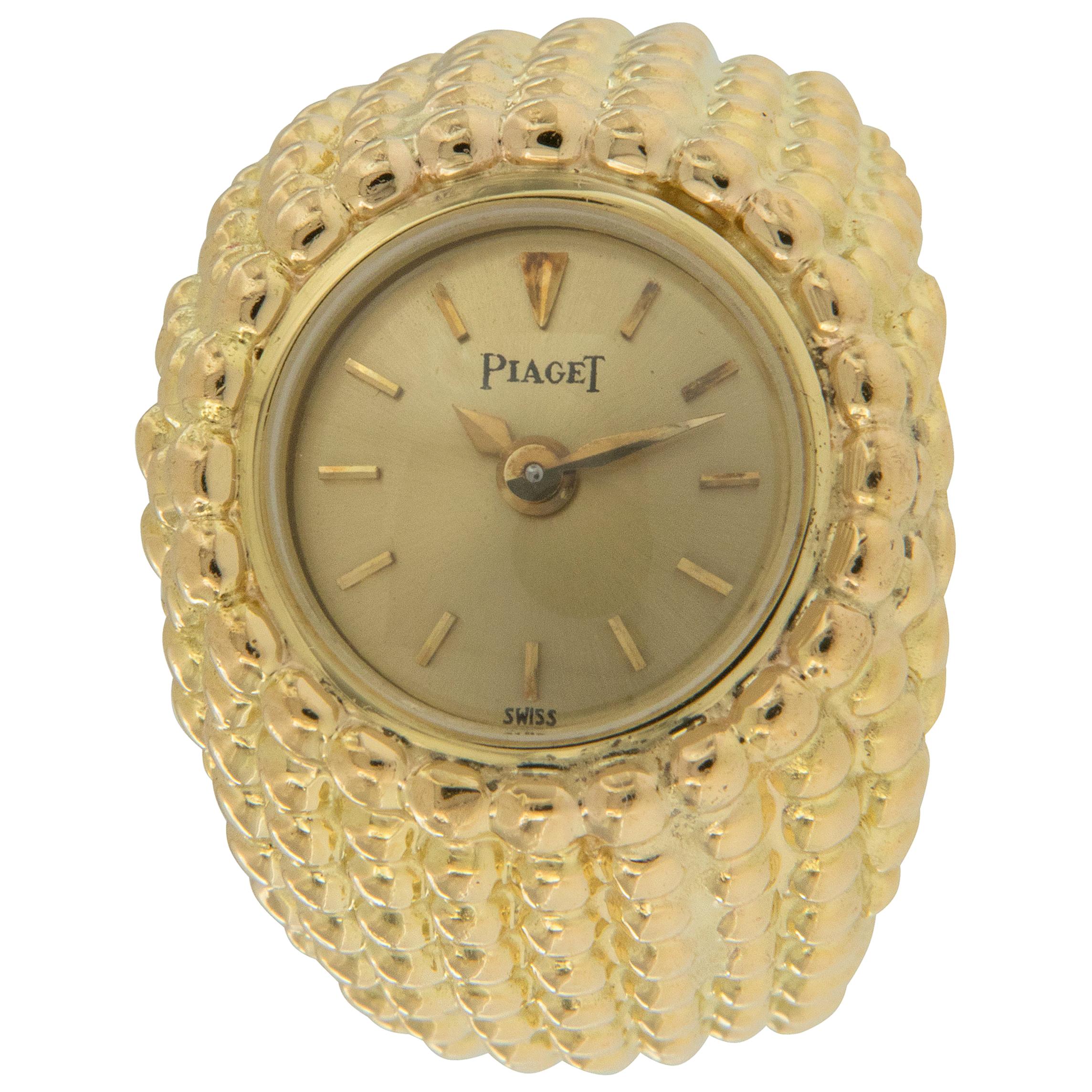 Rarely Seen 18 Karat Yellow Gold Piaget Ring Watch
