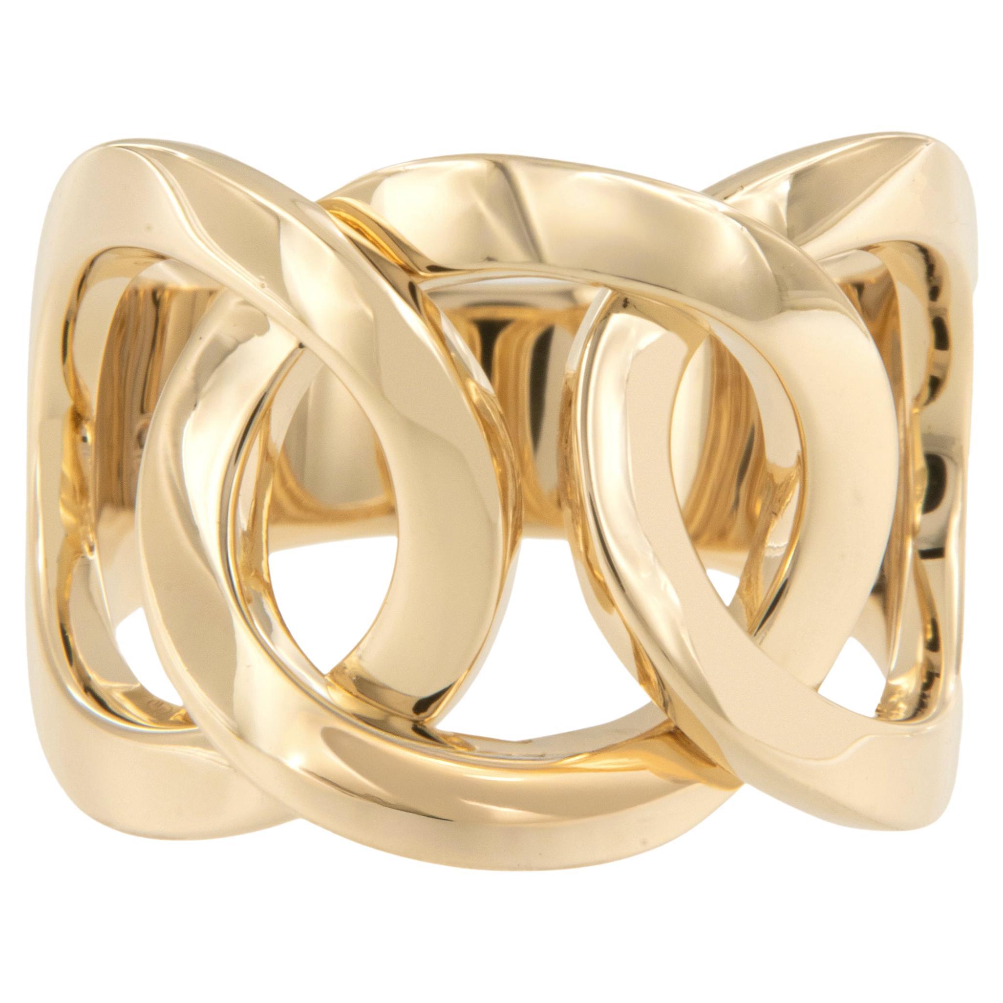 Selten gesehen, 18 Karat Gelbgold Trinity Band Ring von Scheffel Schmuck im Angebot