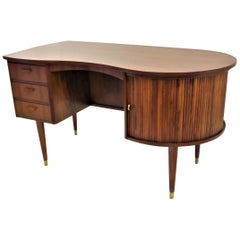 Rarely Seen 1950s Gunnar Tibergaard Nielsen Mid Century Danish Modern Teak Desk