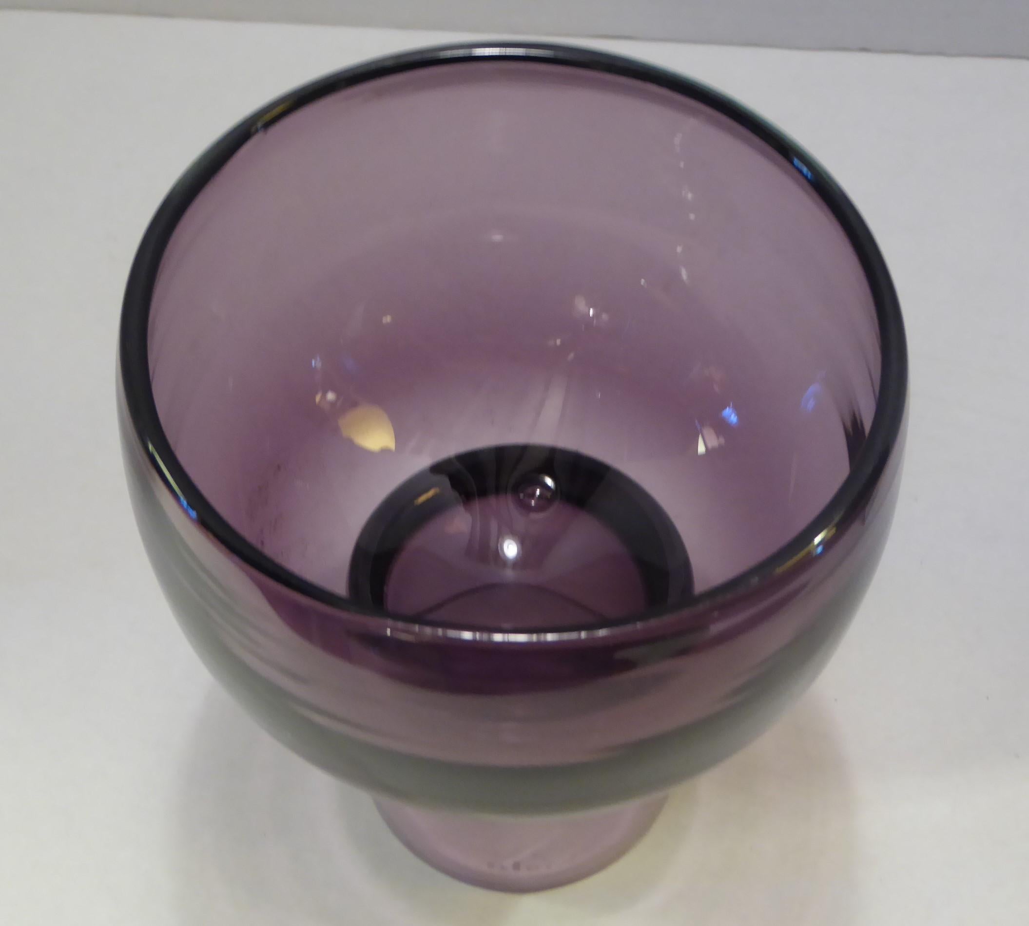 Mid-Century Modern Rarely Seen 1950s Wayne Husted Blenko Chalice Vase