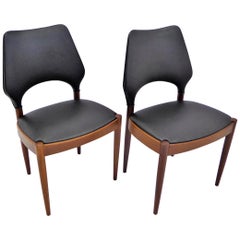 Rarely Seen 1958 Arne Hovmand Olsen Chairs for Mogens Kold, Denmark